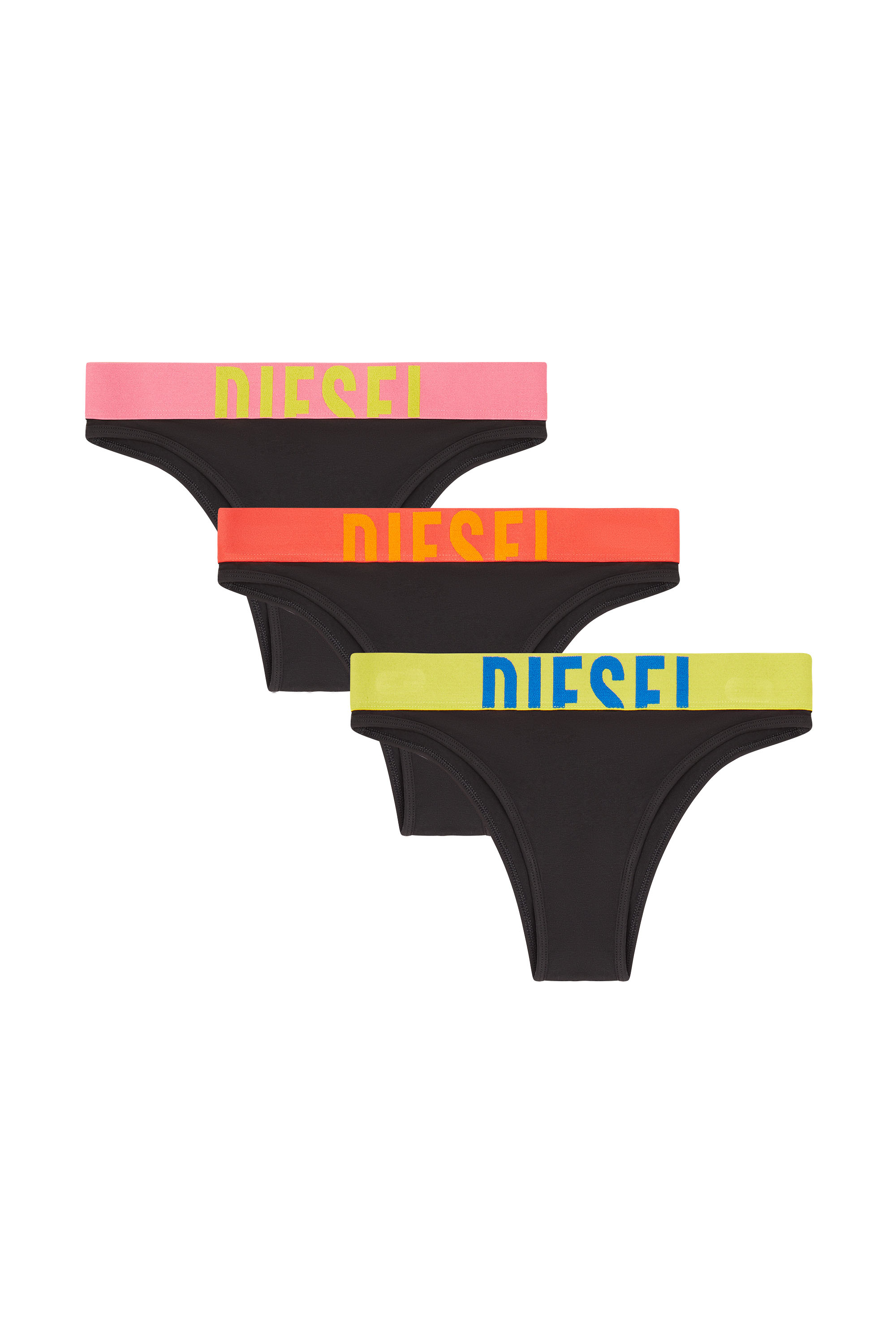Diesel - FANNIE-D-POP-3PACK, Set da tre slip con elastico a contrasto Donna in ToBeDefined - 2