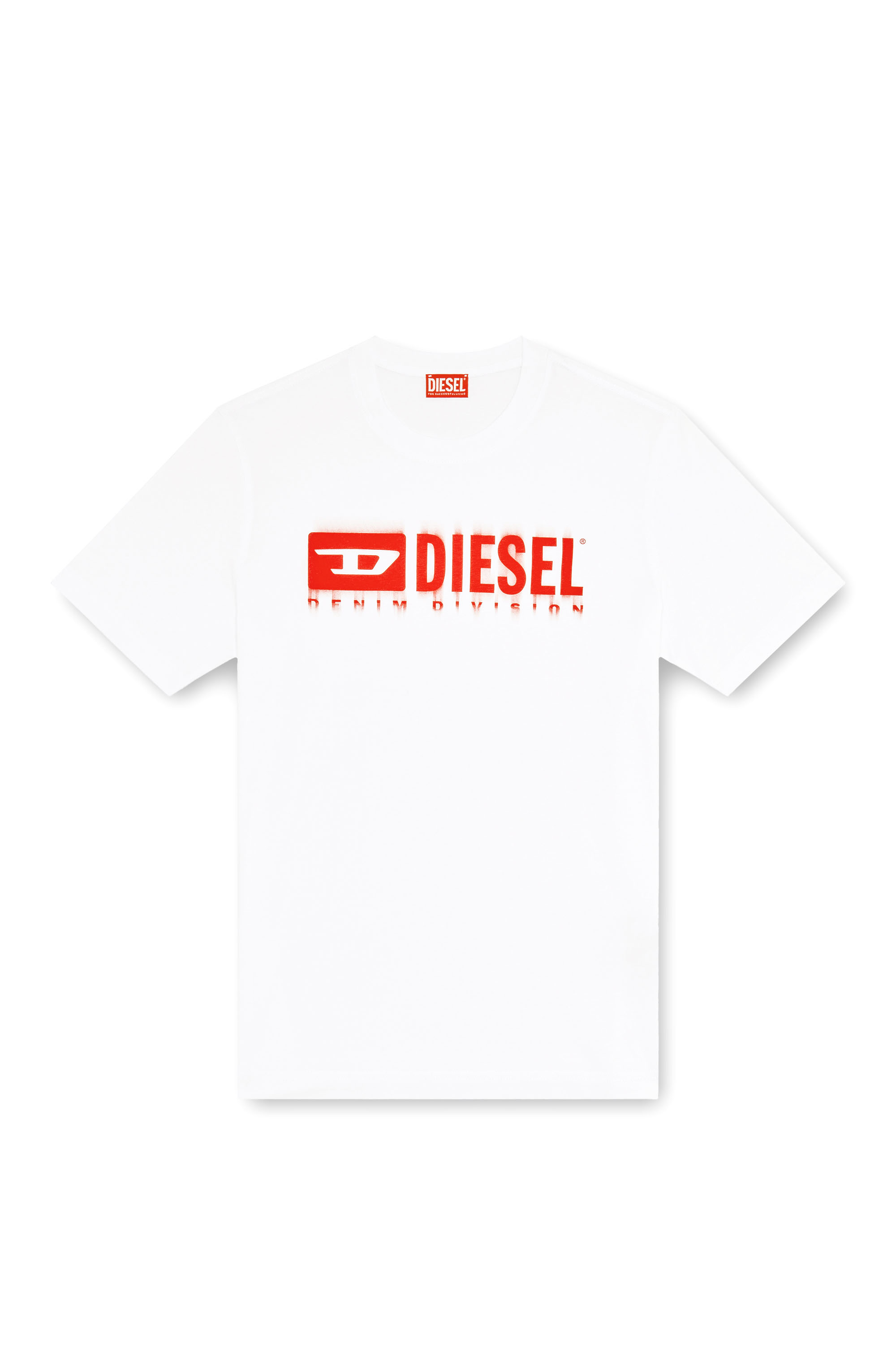 Diesel - T-ADJUST-Q7, T-shirt avec logo Diesel effet flou Homme in Blanc - 2