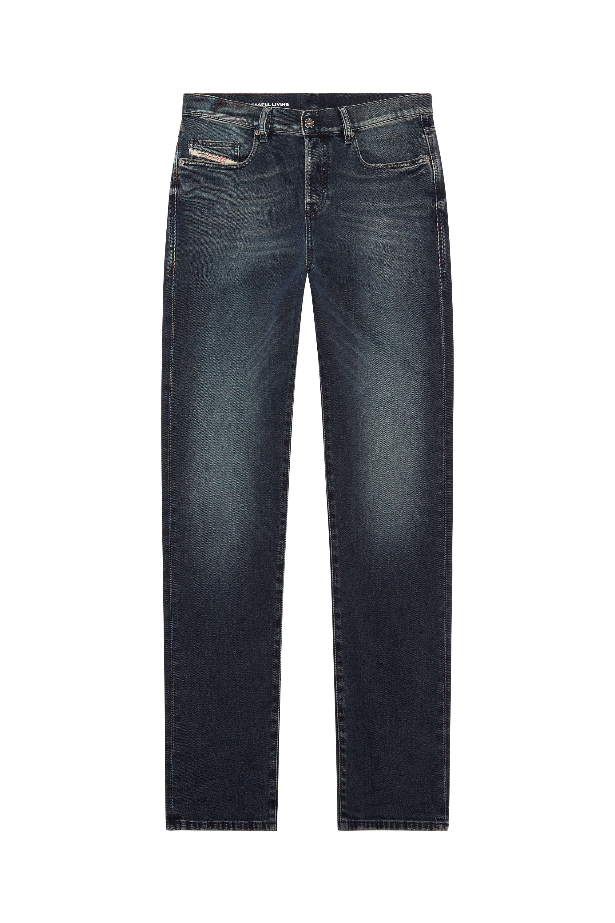 Diesel - Straight Jeans 2020 D-Viker 09G40, Bleu Foncé - Image 5