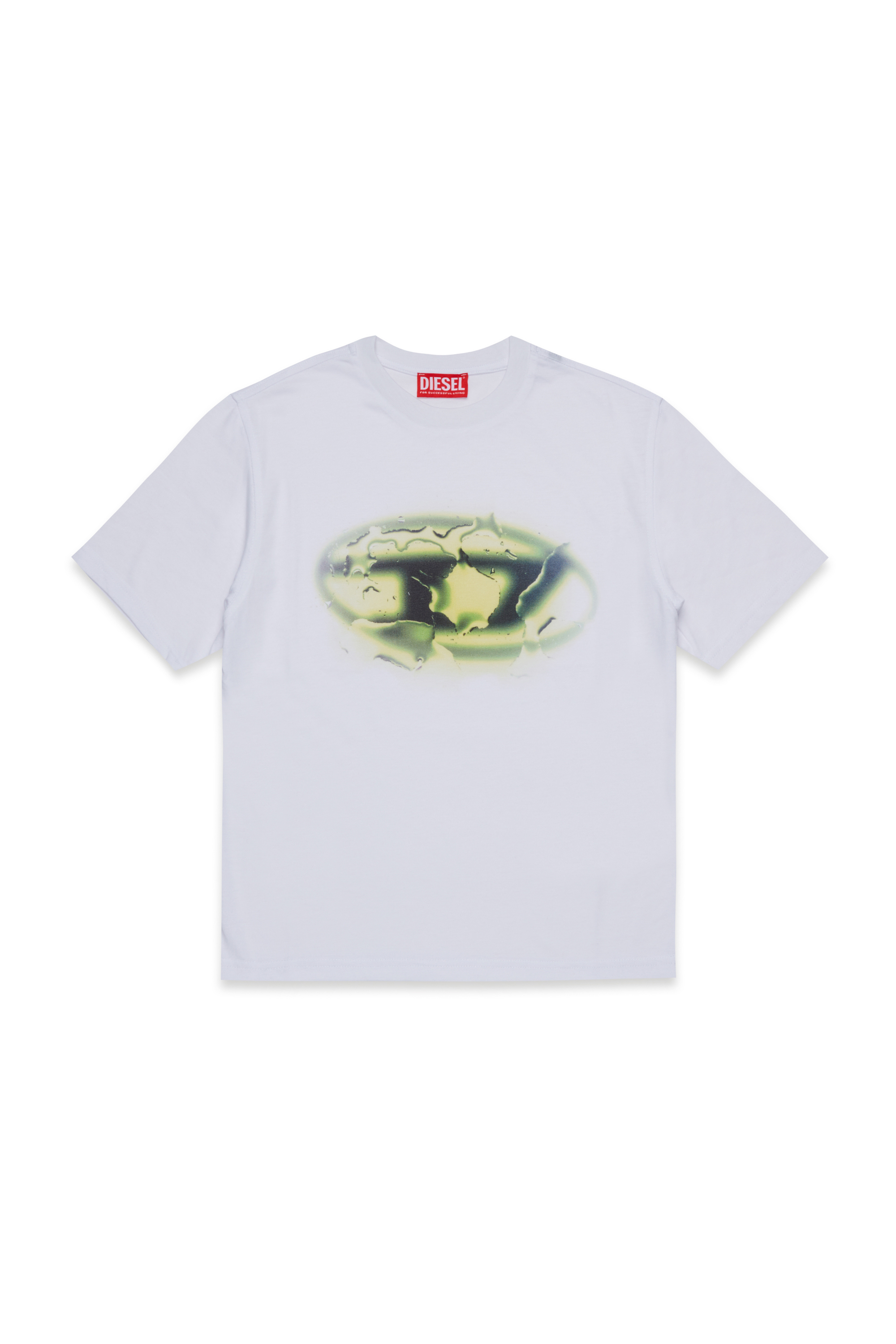 Diesel - TBOXTK3 OVER, T-shirt cotone con stampa grafica Uomo in Bianco - 1