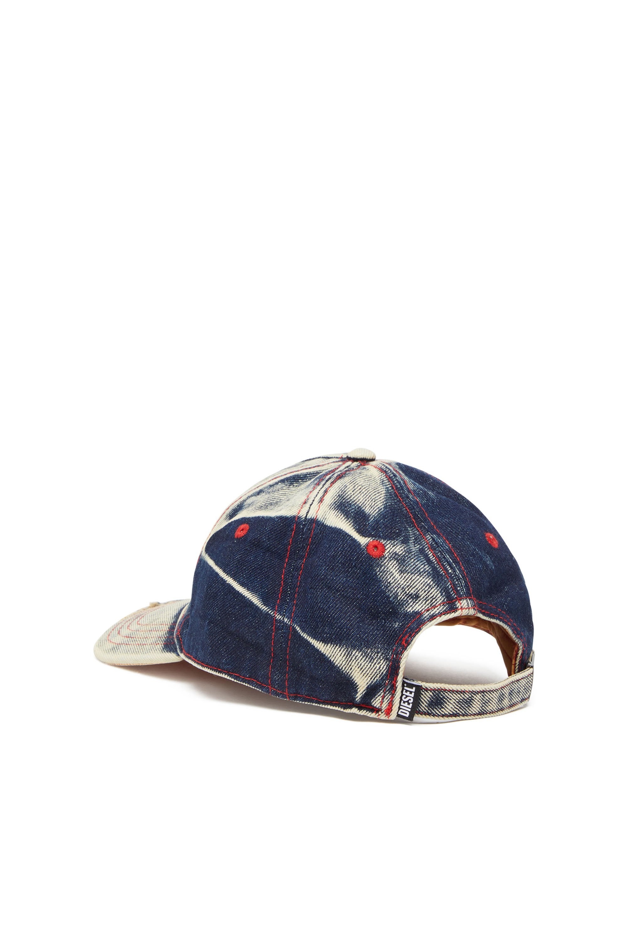 Diesel - C-SEYMON, Unisex Basecap aus behandeltem Denim in Blau/Weiss - 3