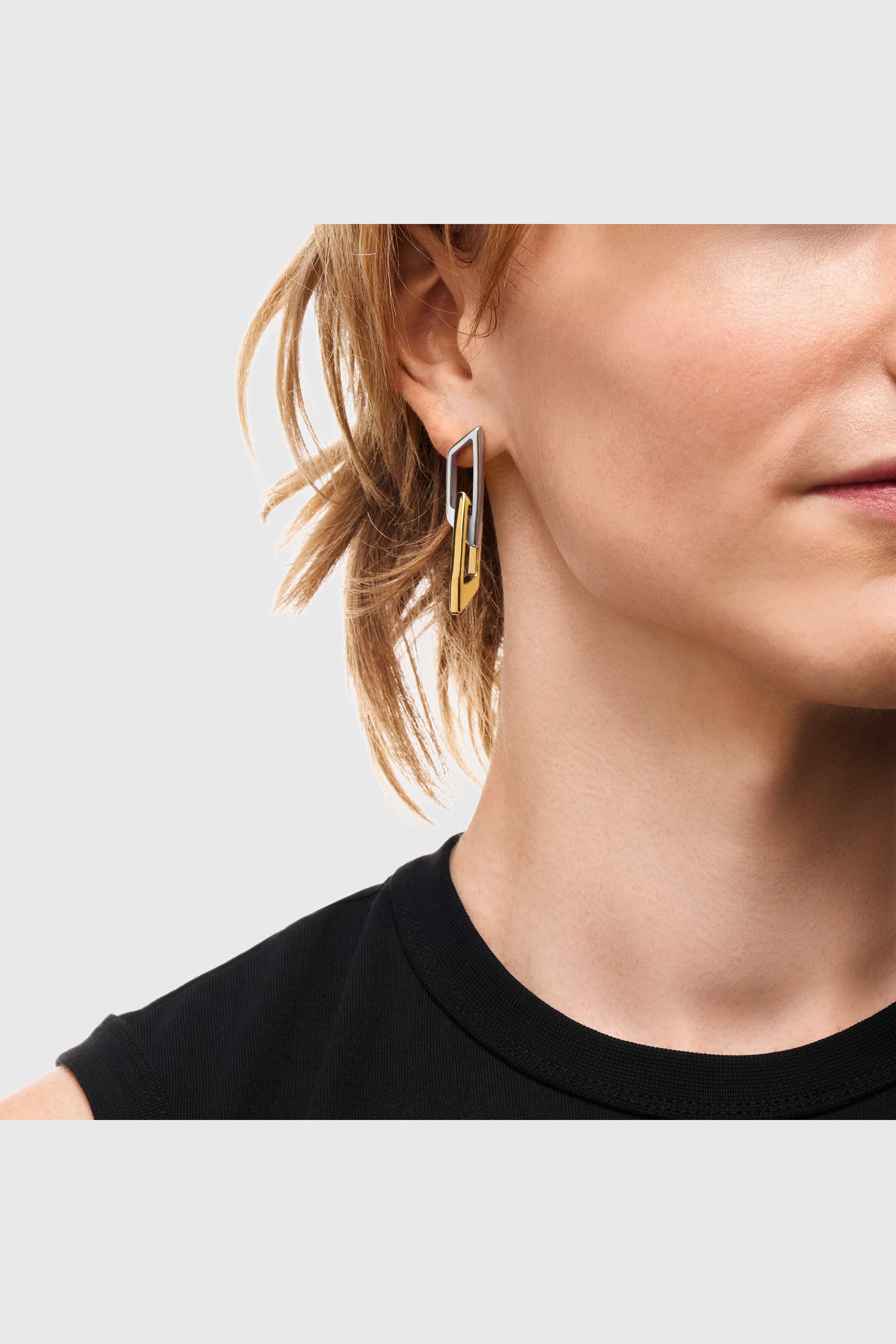 Diesel - DX1685931  JEWELLERY, Boucle d&rsquo;oreille pendante en acier inoxydable Mixte in Gris argent&eacute; - 4