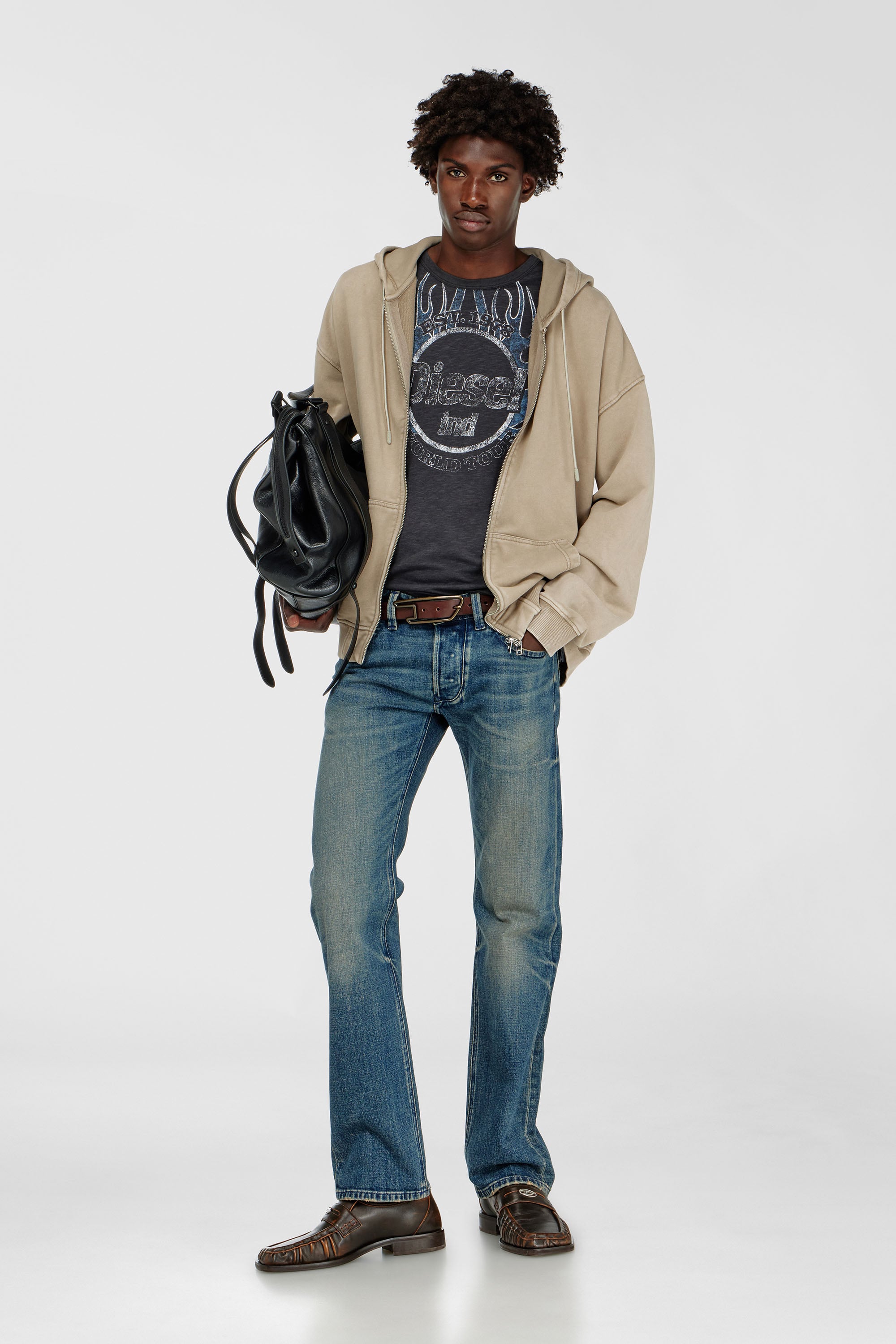 Diesel - T-NOTS, T-shirt in jersey fiammato con stampa effetto craquel&eacute; Uomo in ToBeDefined - 2
