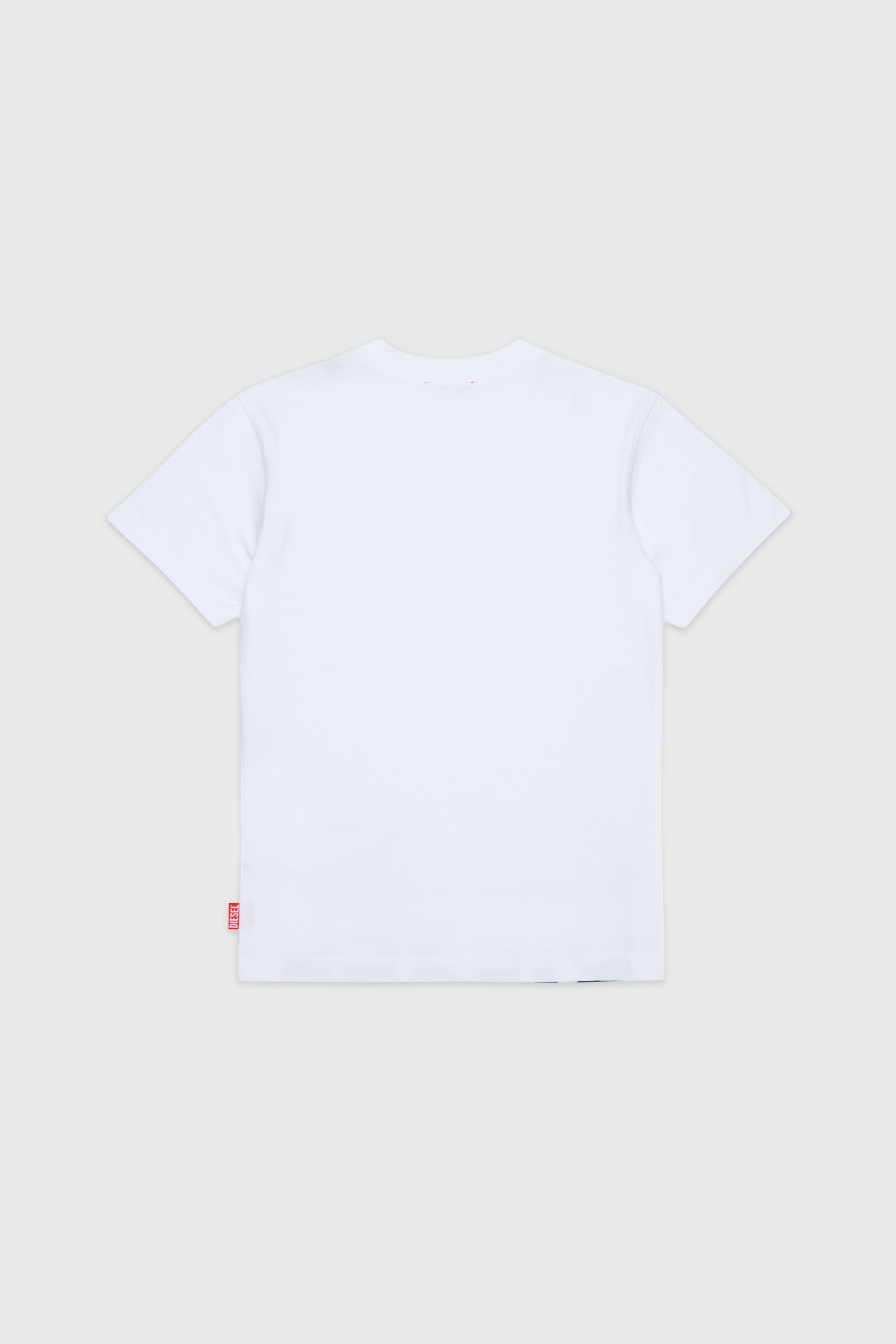 Diesel - TPRES, Man's T-shirt with cut-off logo in White - 2