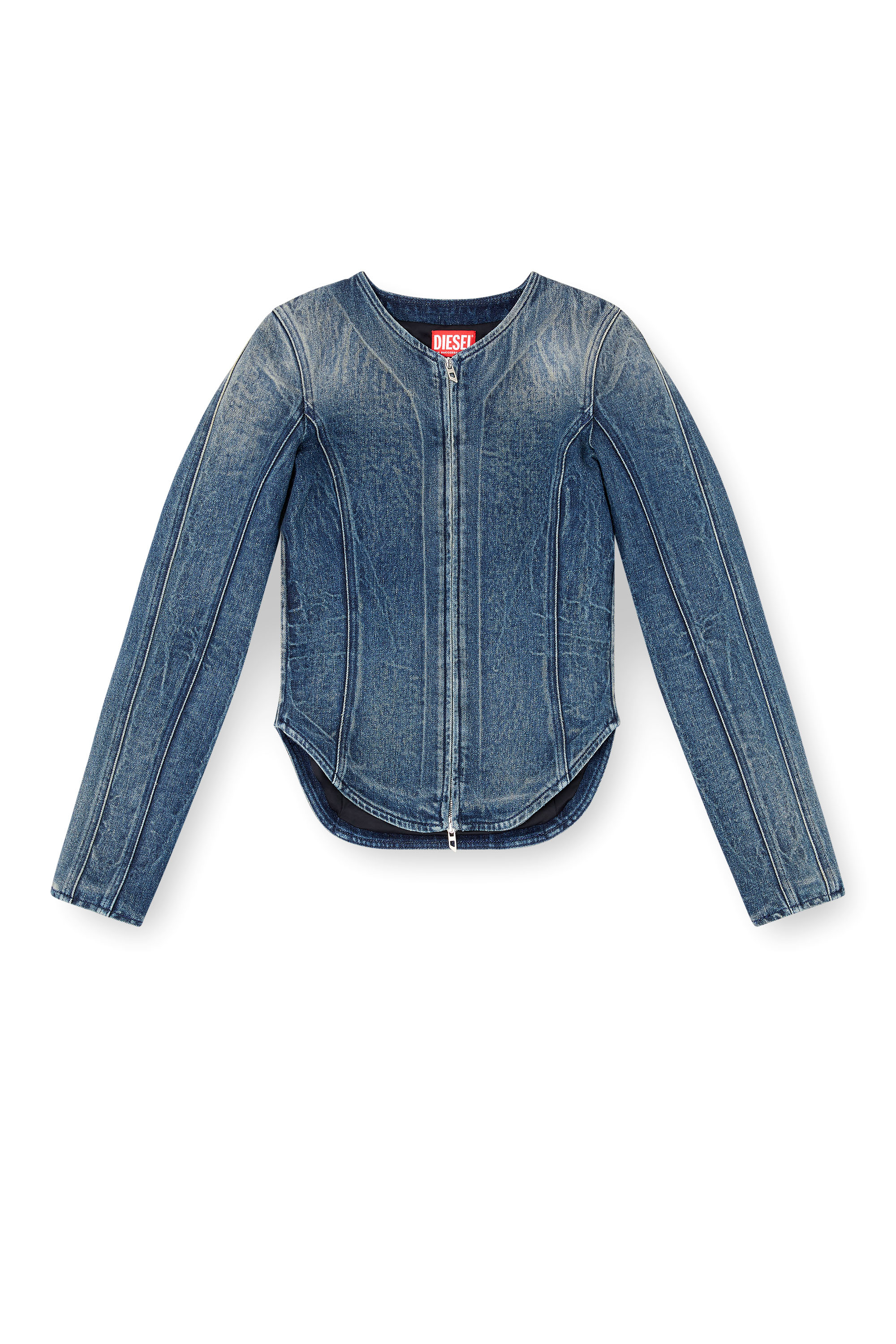 Diesel - DE-GARY-FSG, Giacca in denim Ghost Embossed Donna in Blu - 3