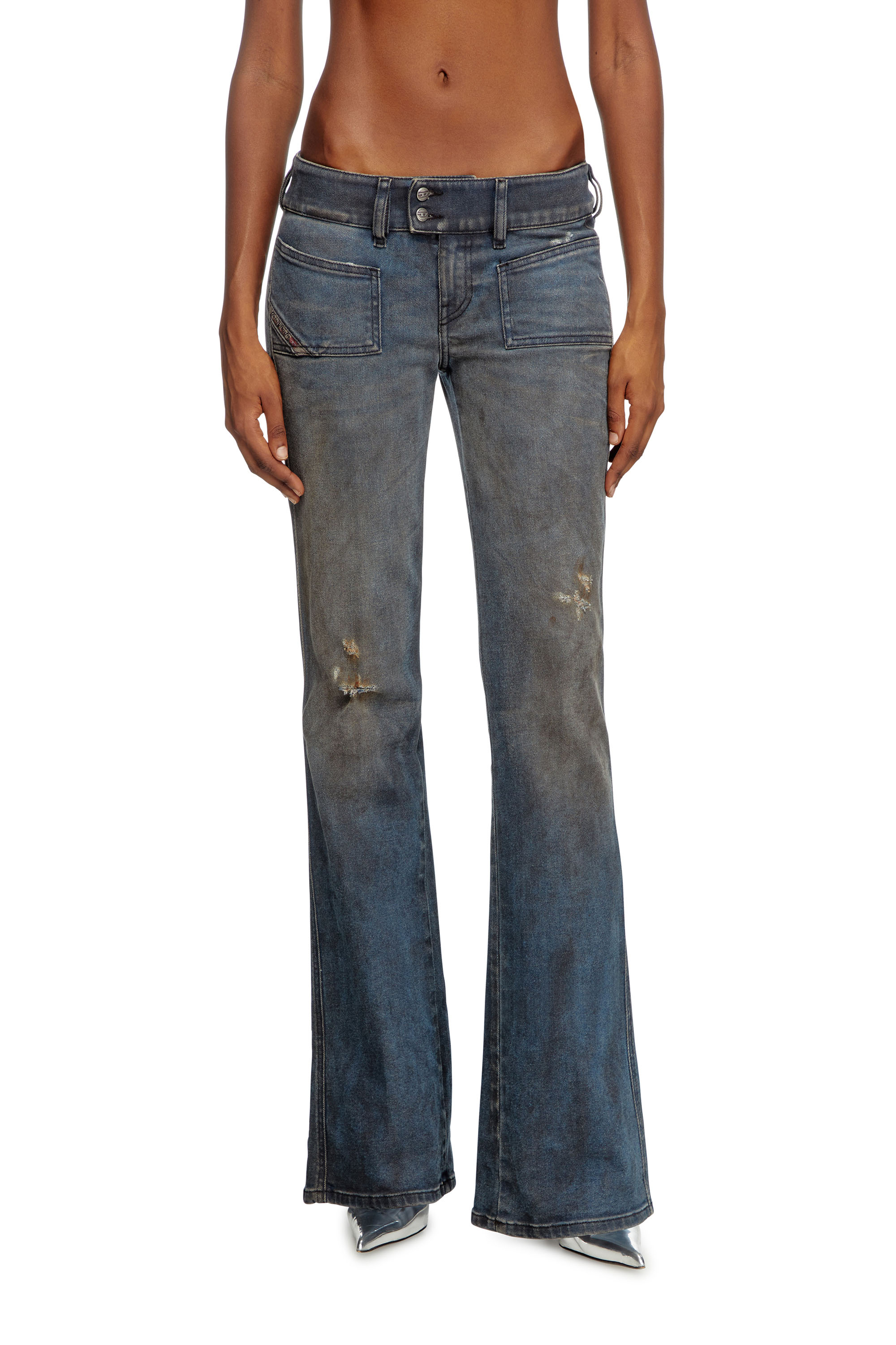 Diesel - Bootcut Jeans D-Hush 09L25 Donna, Blu medio - Image 1