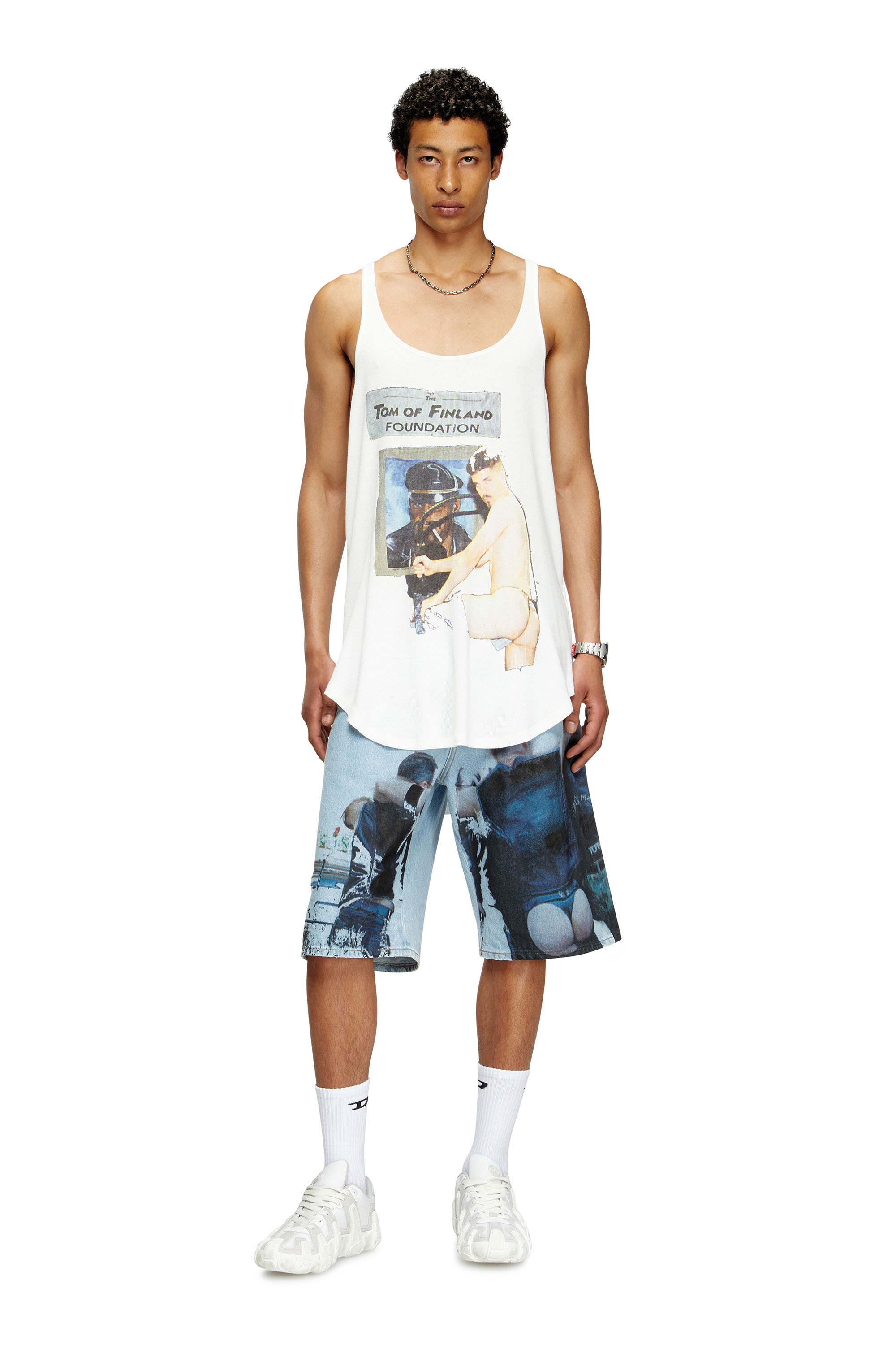 Diesel - PR-T-SHANRY-TOM25, Unisex's Tank top with graphic print in White - 2