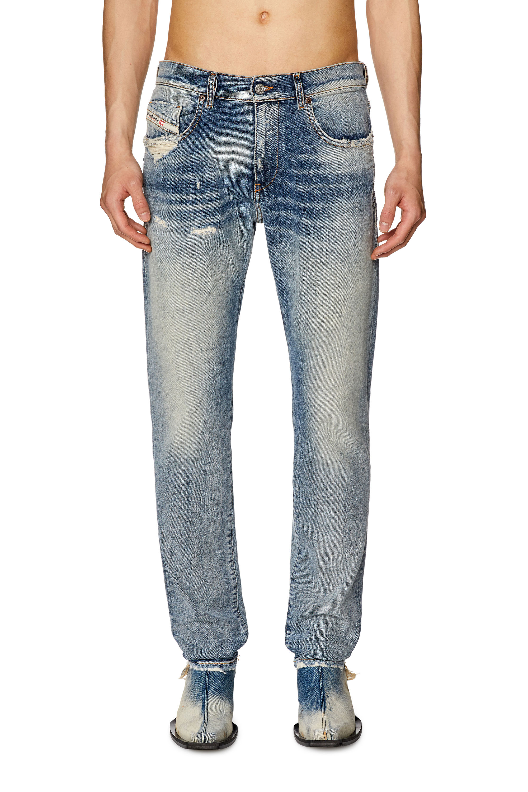 Diesel - Slim Jeans 2019 D-Strukt 007Q3, Blu Chiaro - Image 1