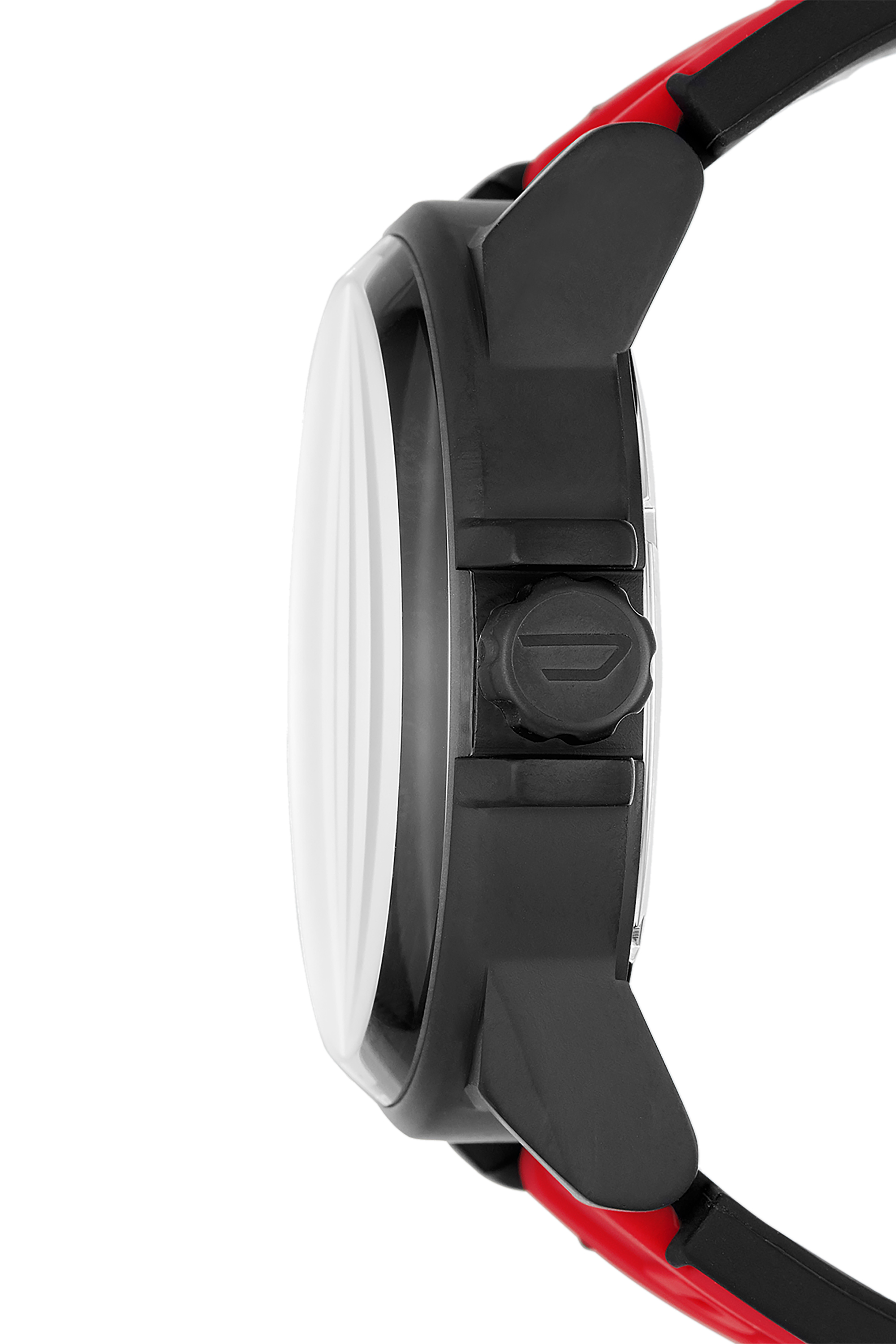 Diesel - DZ1911, Herren D-48-Armbanduhr mit drei Zeigern und rotem Silikonarmband in Rot/Schwarz - 3