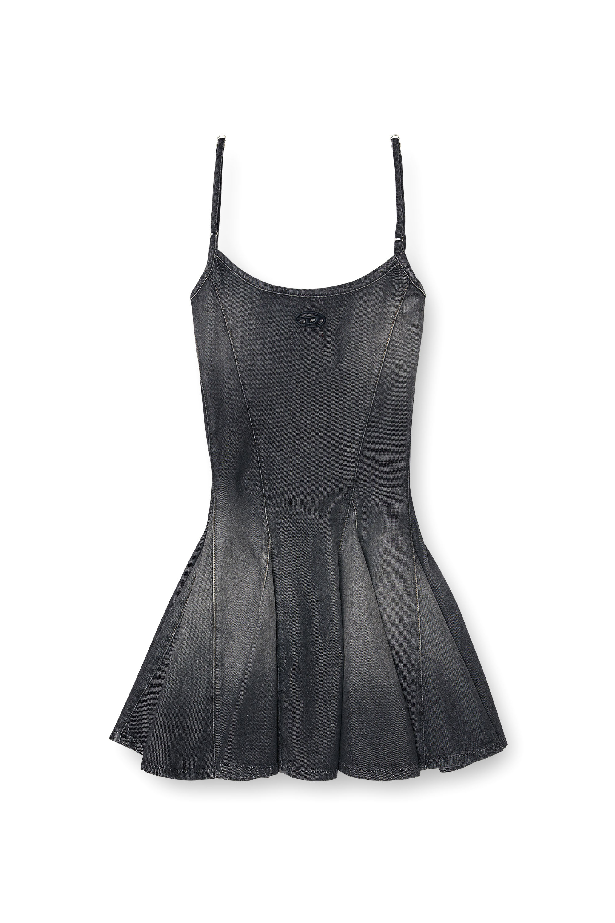 Diesel - DE-SPOKY-S, Robe en denim &agrave; mini jupe avec jupe l&eacute;g&egrave;re Femme in ToBeDefined - 1