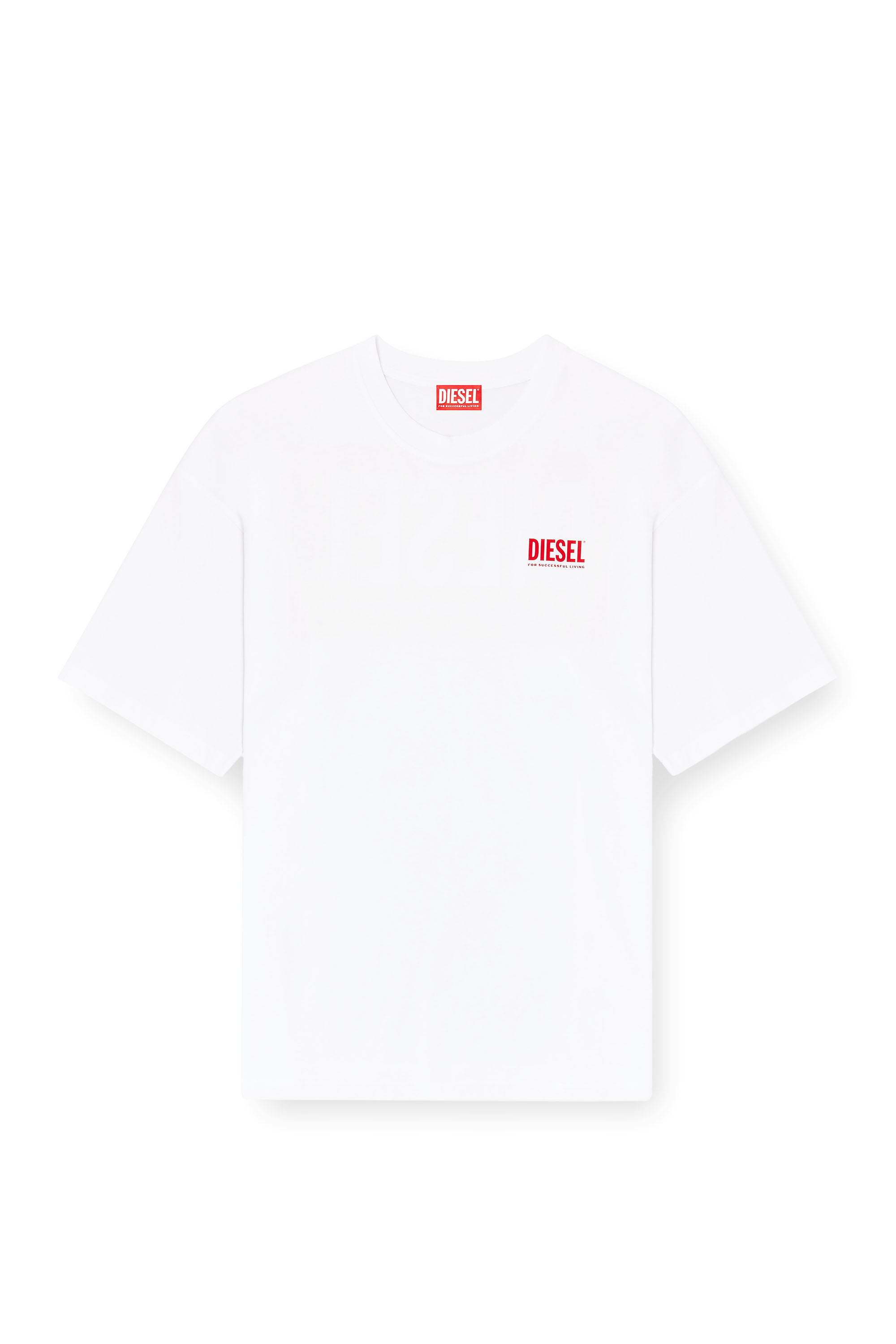 Diesel - T-BOXT-BISK, T-shirt in cotone con stampa Diesel Biscotto Uomo in Bianco - 2
