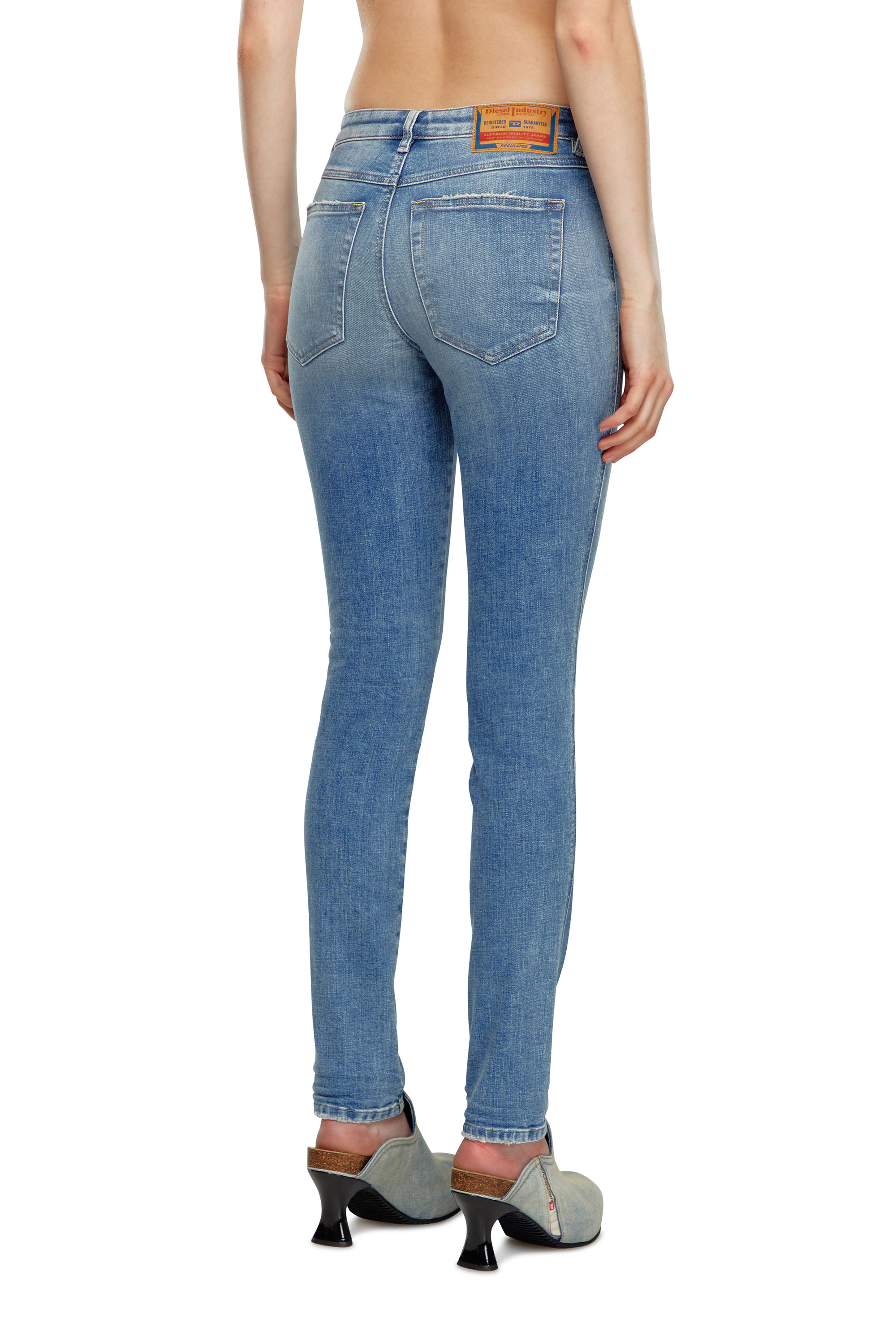 Diesel - Skinny Jeans 2015 Babhila 09J21, Bleu Clair - Image 4
