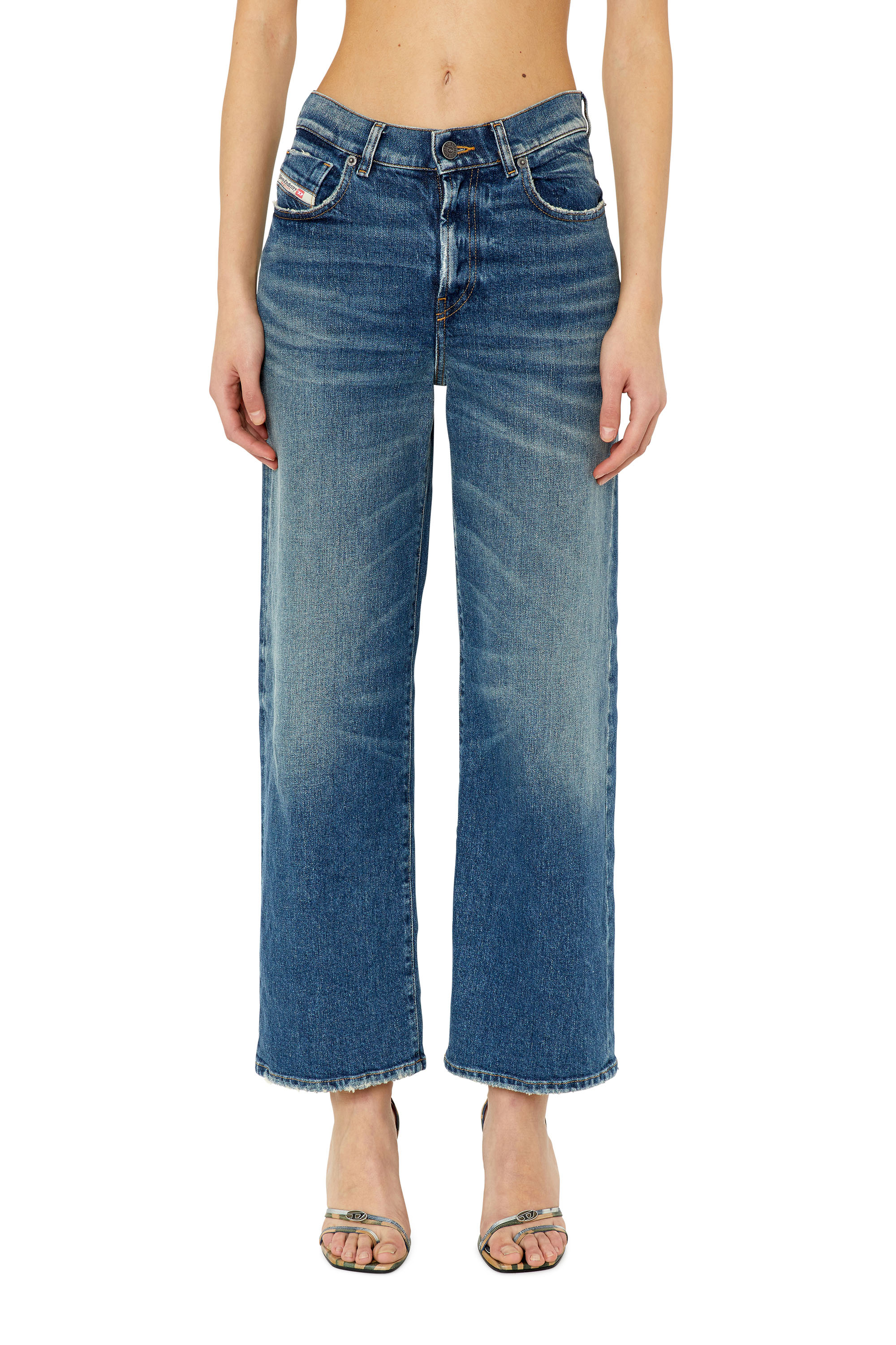 Diesel - 2000 007L1 Bootcut and Flare Jeans, Blu medio - Image 1
