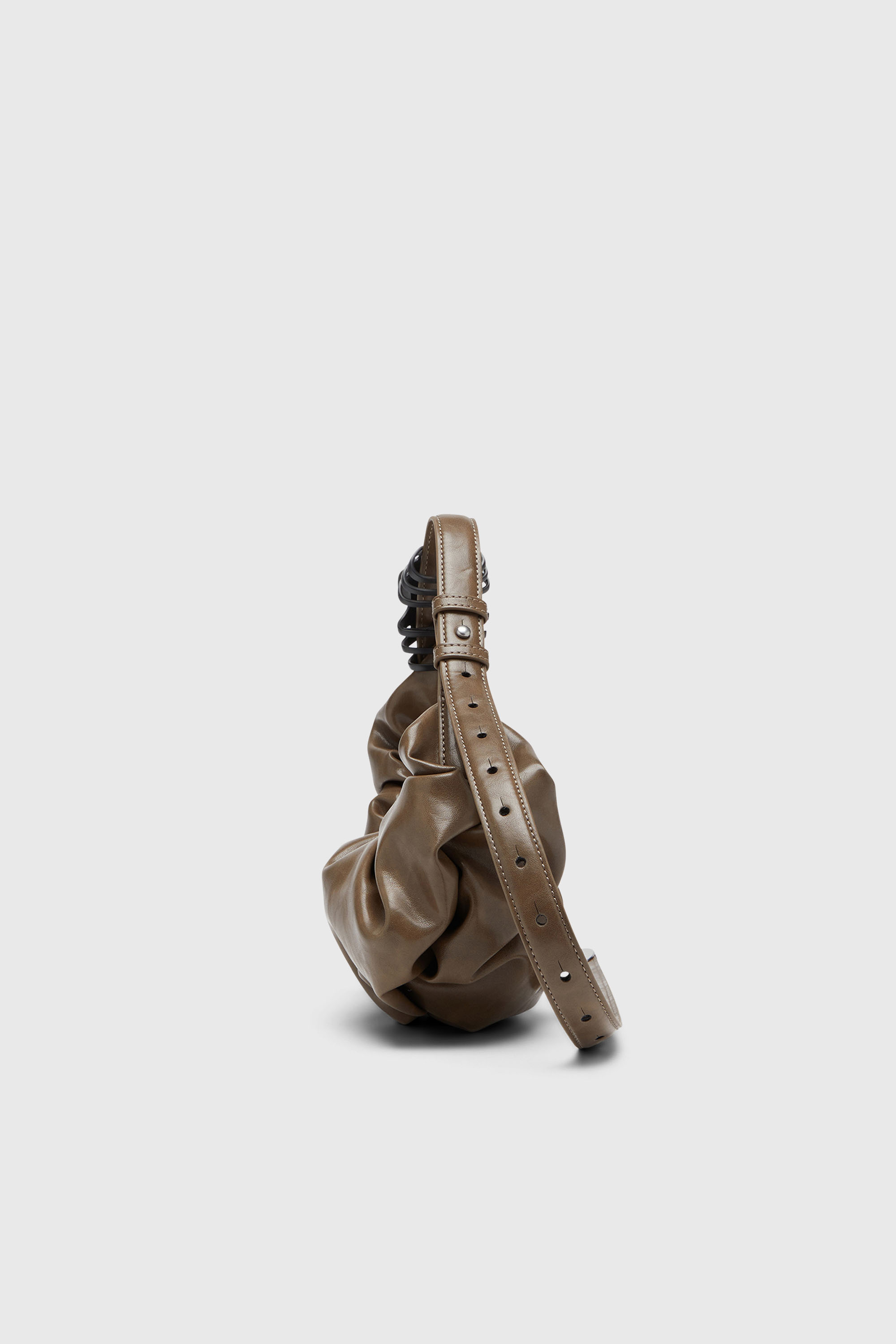 Diesel - GRAB-D HOBO S, Damen Grab-D-Small Hobo-Tasche mit gerafftem Design in Braun - 4