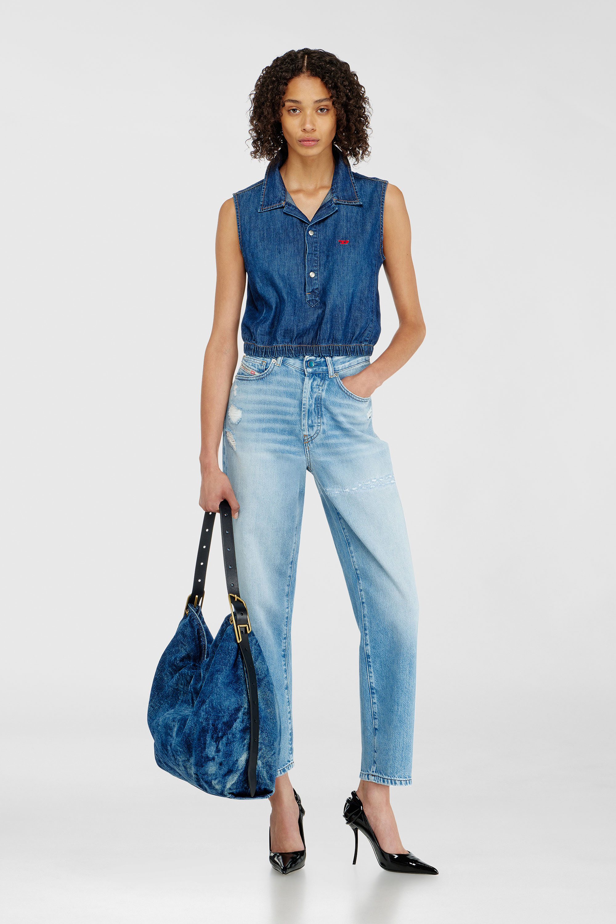 Diesel - Woman's Regular Jeans 1981 D-Went 09P49, Light Blue - 1