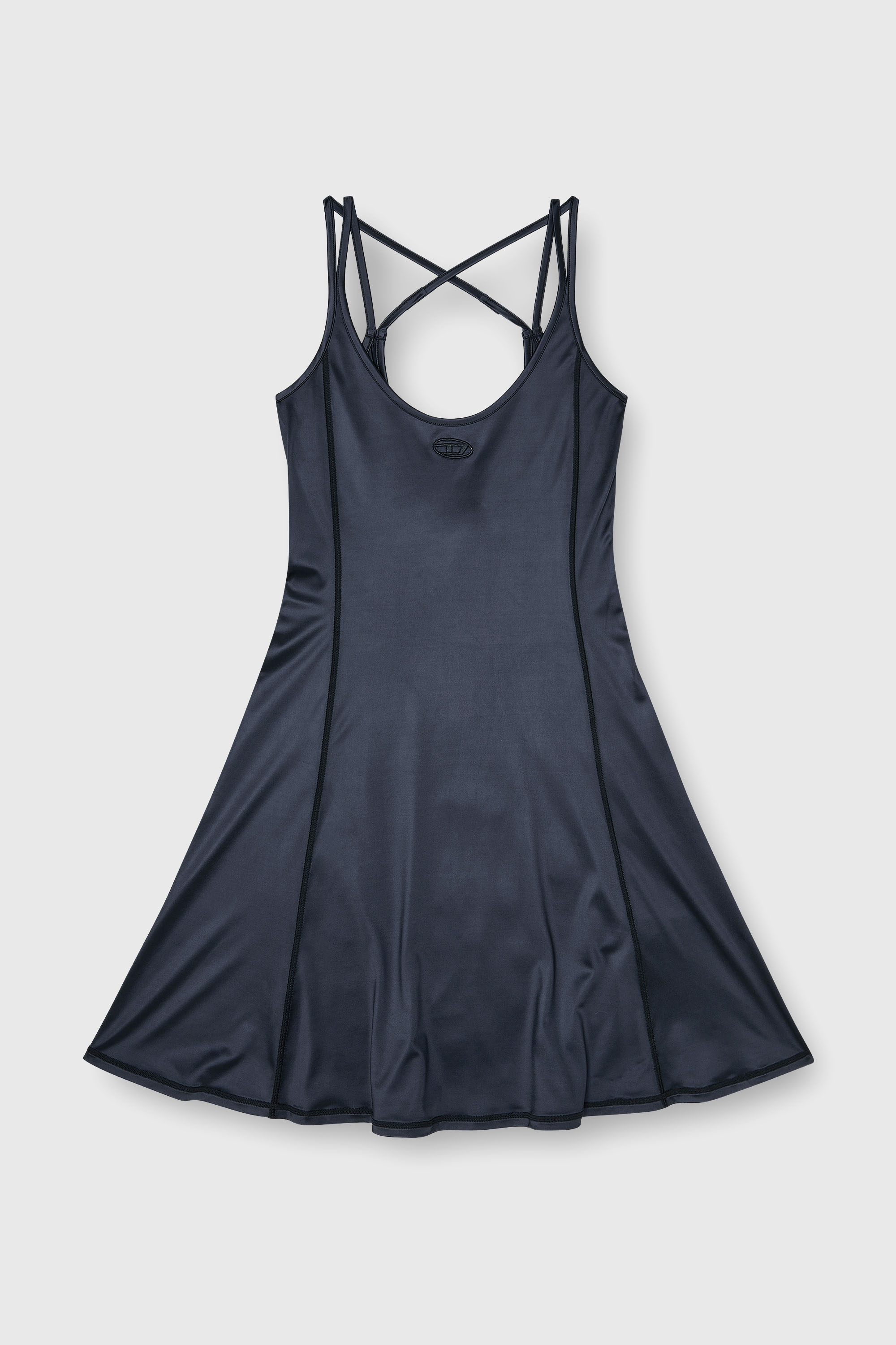 Diesel - D-IMMY, Robe fluide &agrave; fines bretelles doubles Femme in Noir - 2