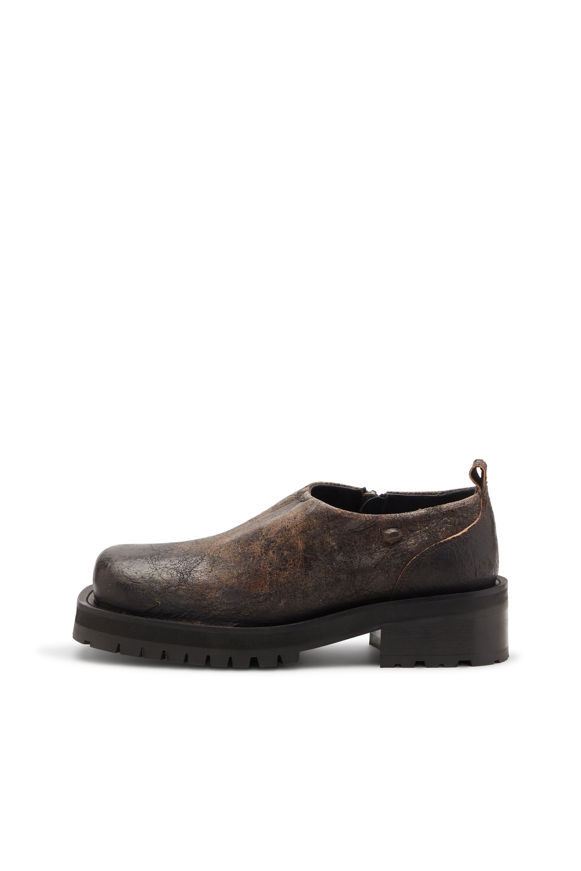 Diesel - D-TEXAN CLOG, D-Texan-Scarpa con zip in suede crackle Uomo in Marrone - 2