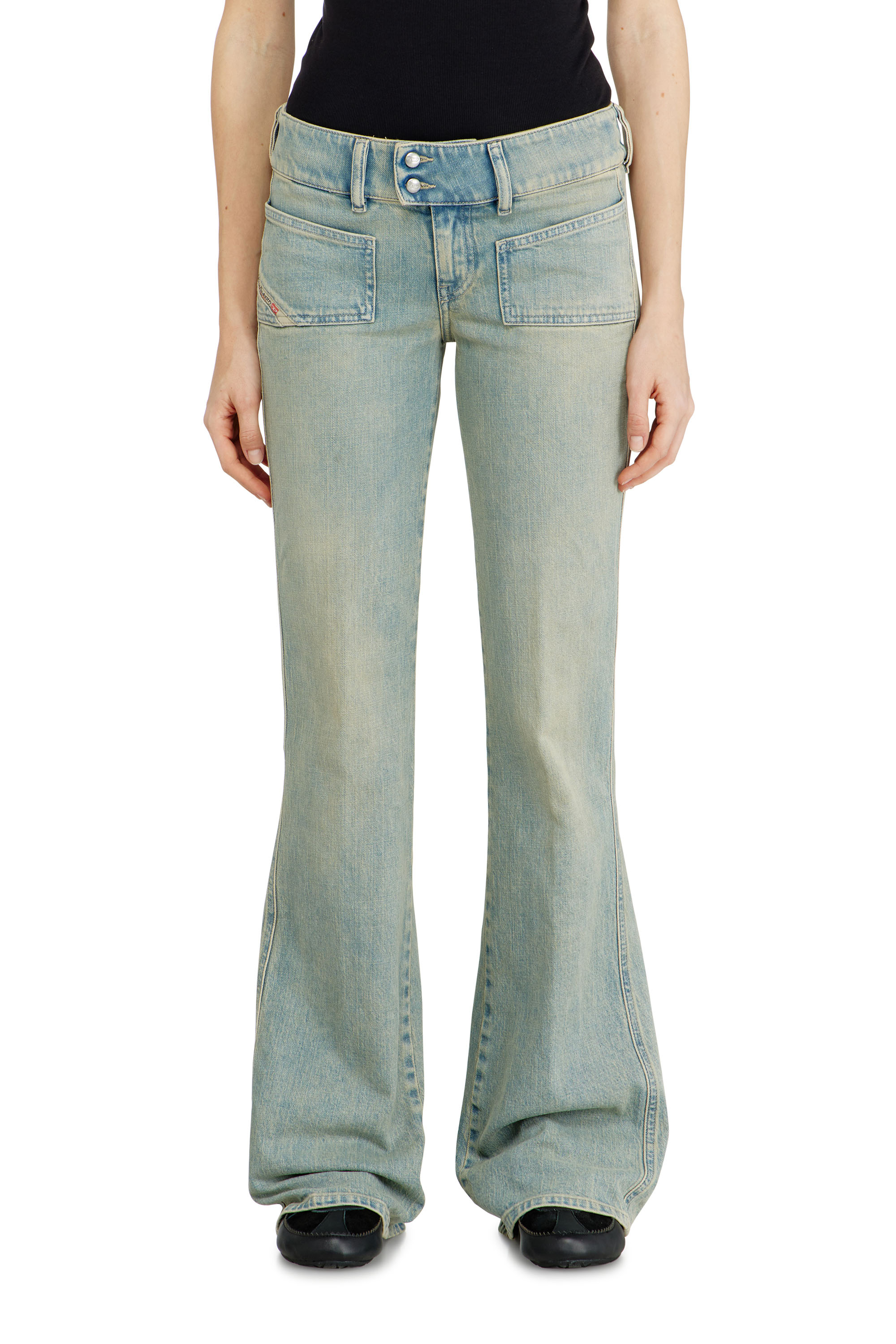 Diesel - Bootcut Jeans D-Hush 09N33 Femme, Bleu moyen - Image 4