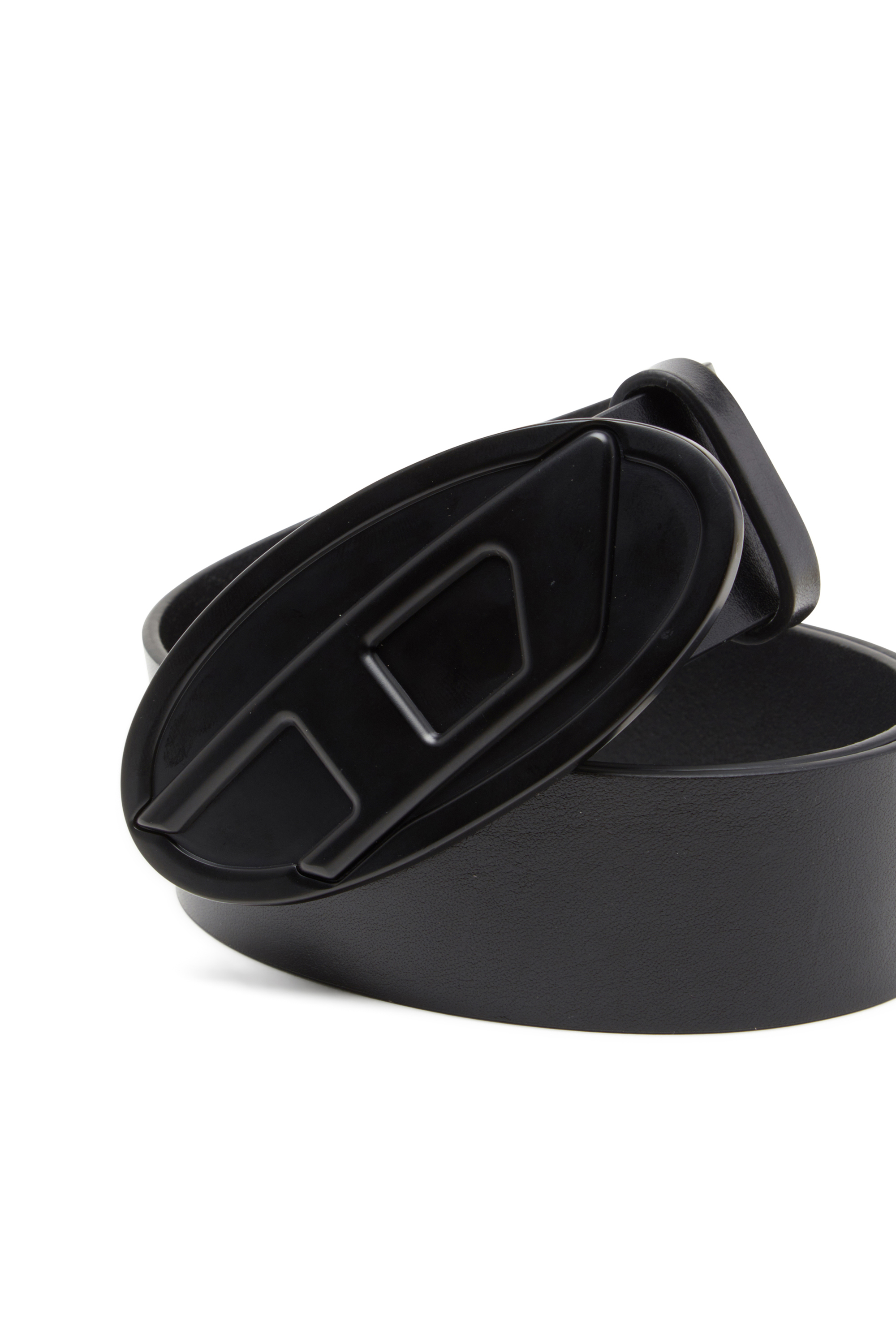 Diesel - B-1DR 2.0, Cintura 4cm in pelle con placca Oval D Donna in Nero - 3