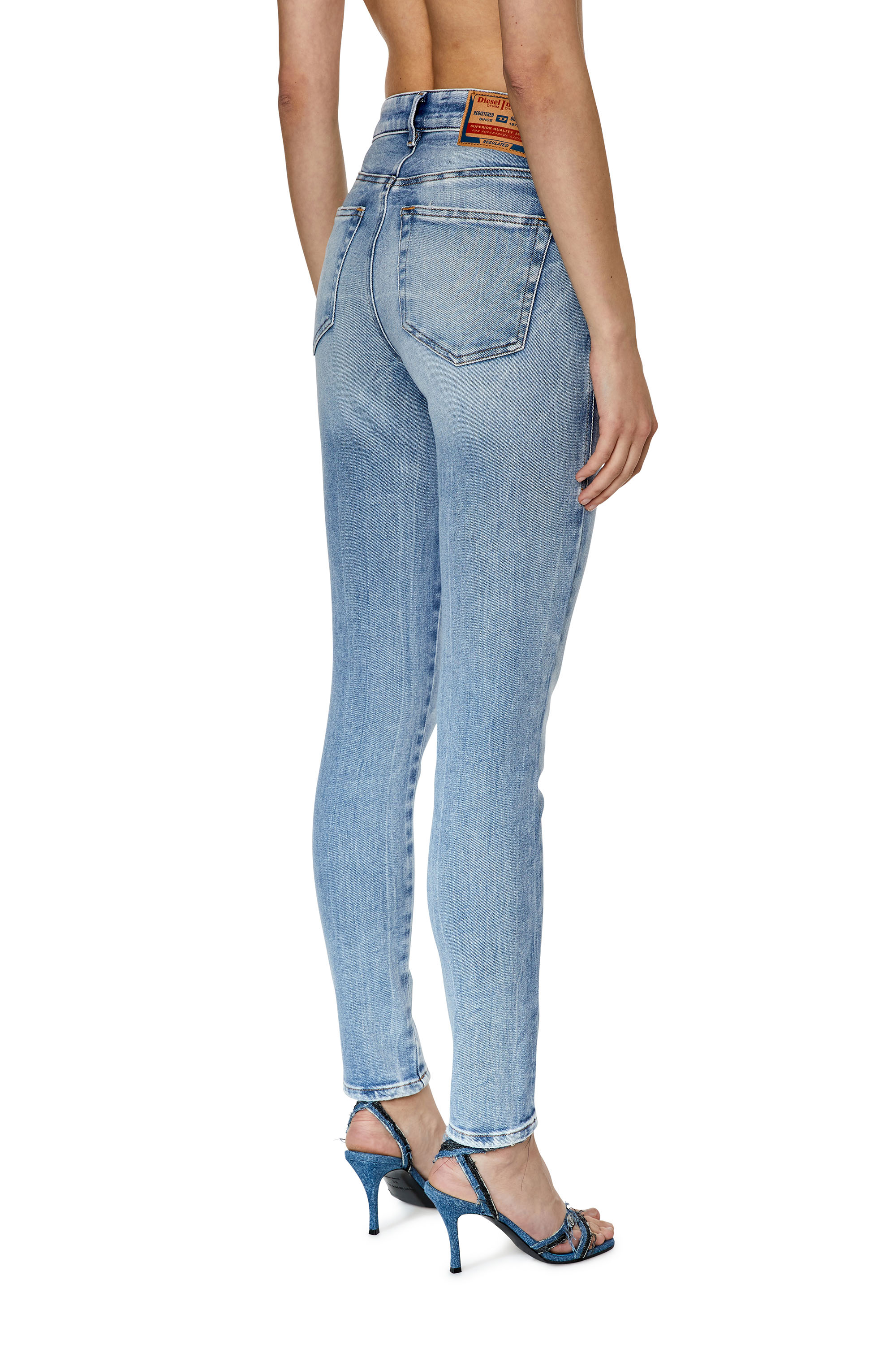 Diesel - Super skinny Jeans 2017 Slandy 09G18, Blu Chiaro - Image 3