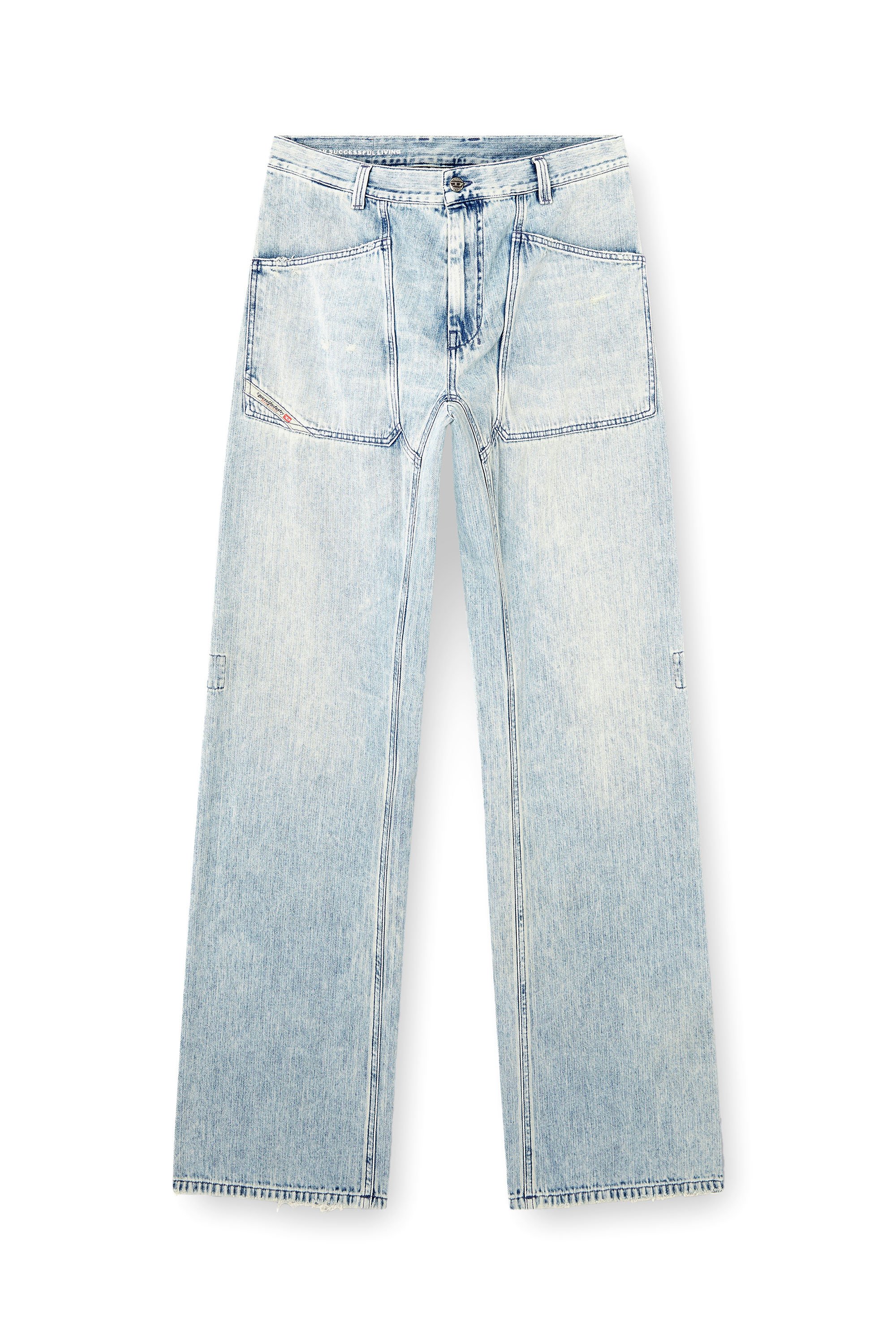 Diesel - Relaxed Jeans D-Zeta 09L60 Uomo, Blu Chiaro - Image 3