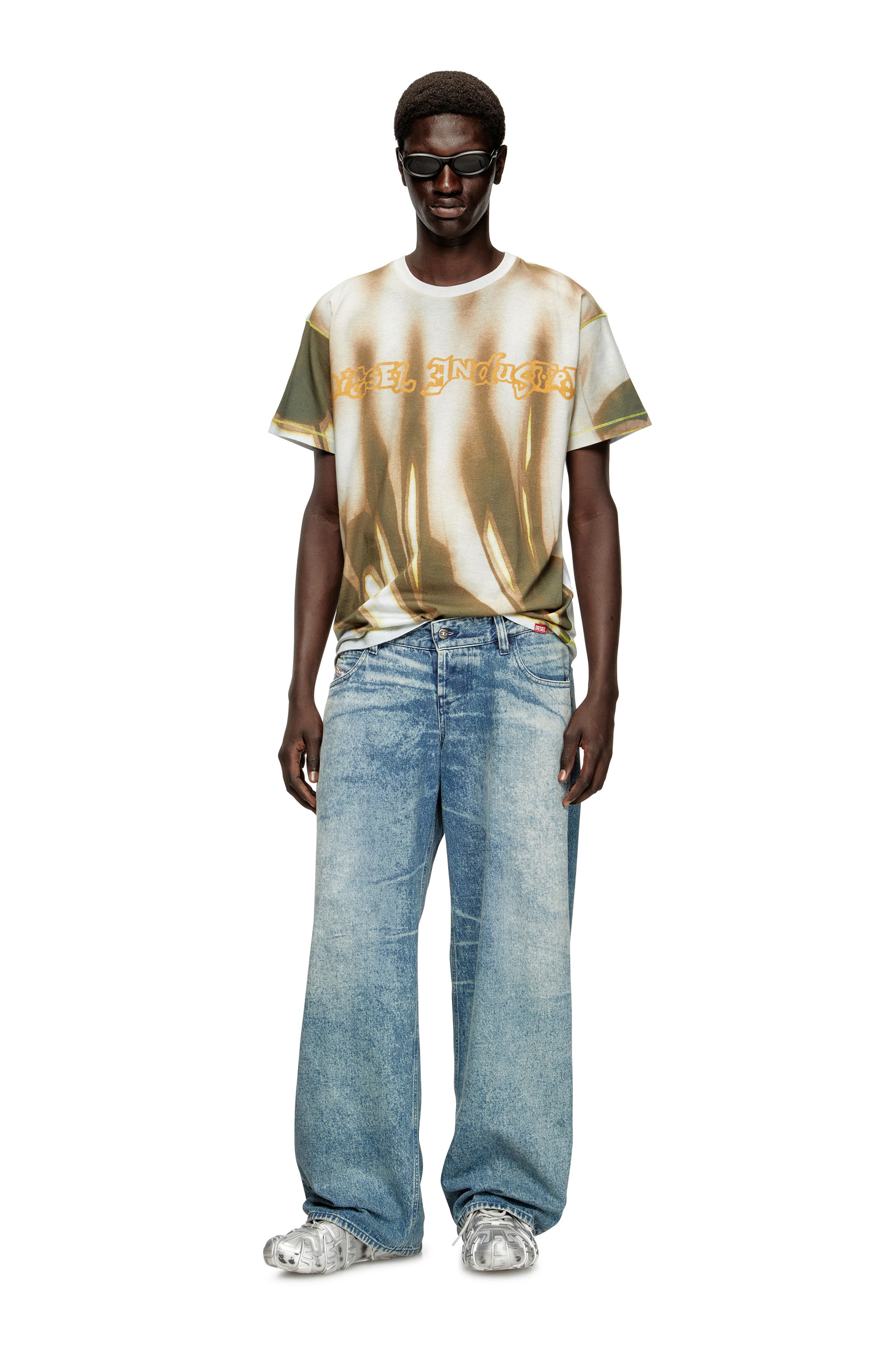 Diesel - T-NORM-SHOW, T-shirt avec imprimé graffiti Homme in Polychrome - 2