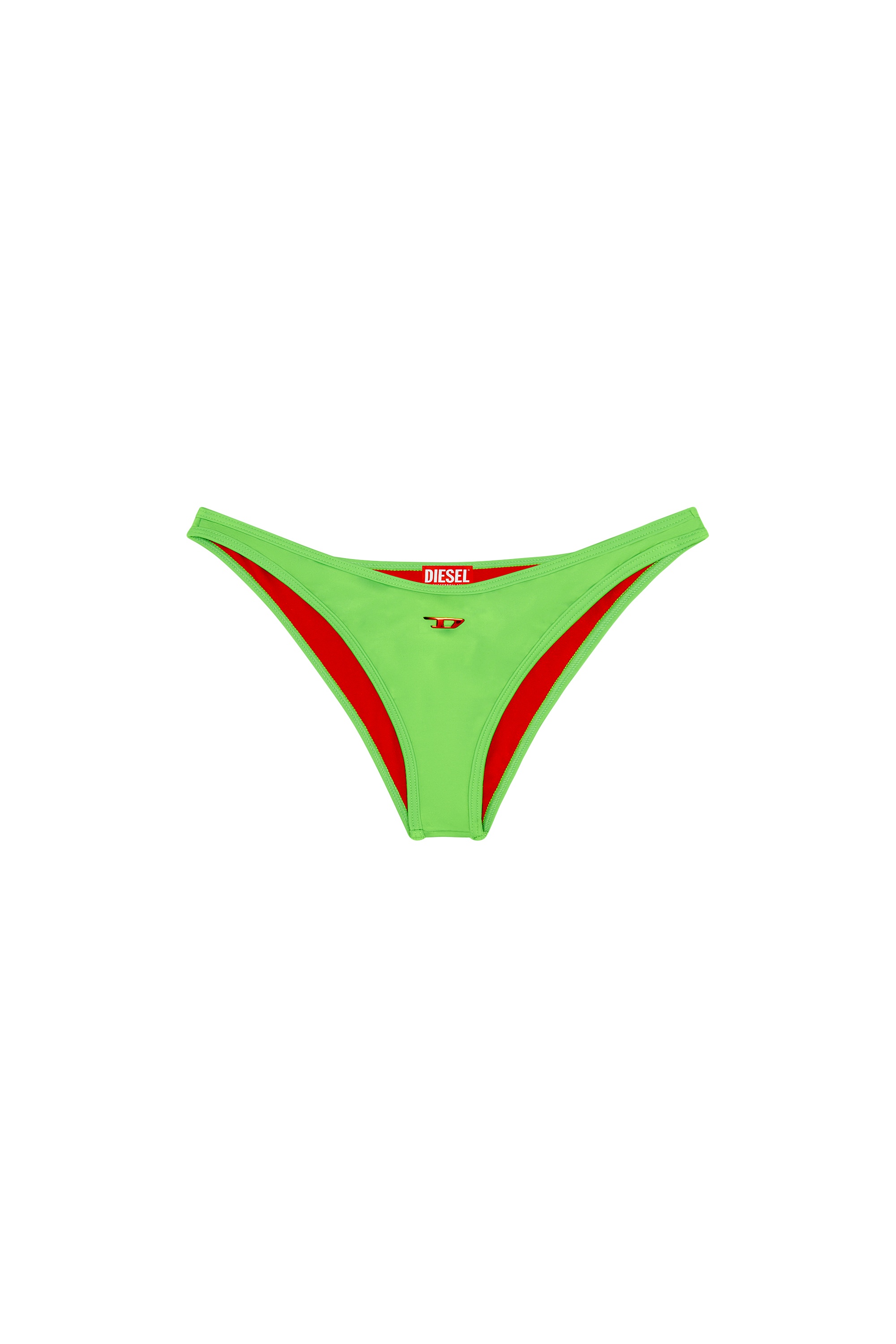 Diesel - BFPN-PUNCHY-X, Femme Bas de maillot de bain fluo avec logo D in Vert - Image 4