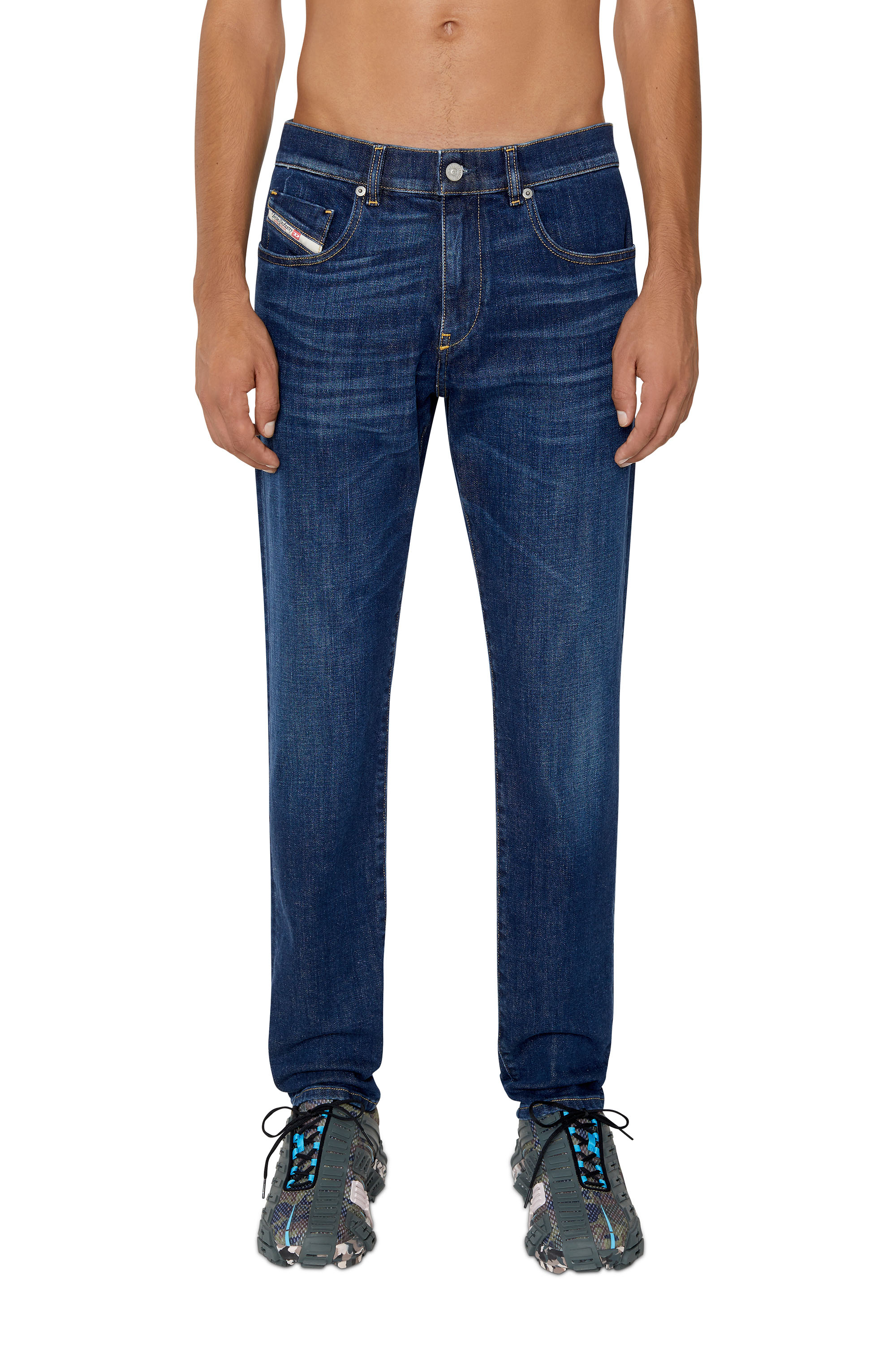 Diesel - Slim Jeans 2019 D-Strukt 09B90, Bleu Foncé - Image 1