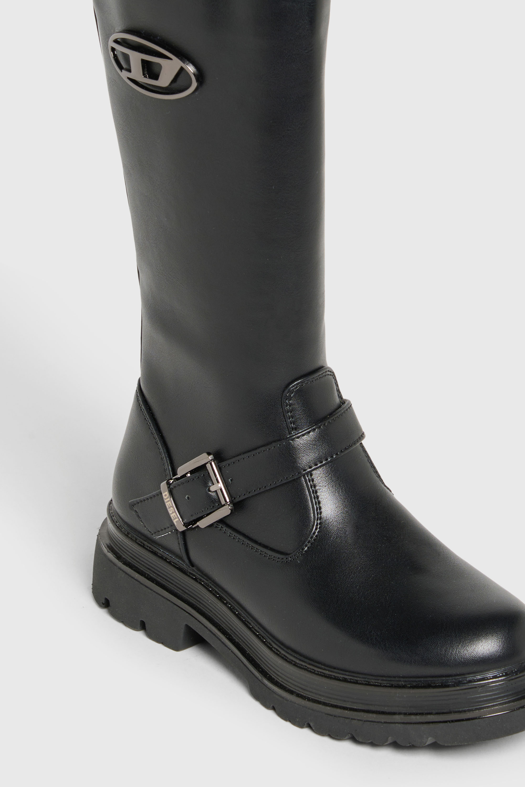 Diesel - D-KRILTY, Unisex D-Krilty - Hohe Stiefel mit Schnallendetail in Schwarz - 4