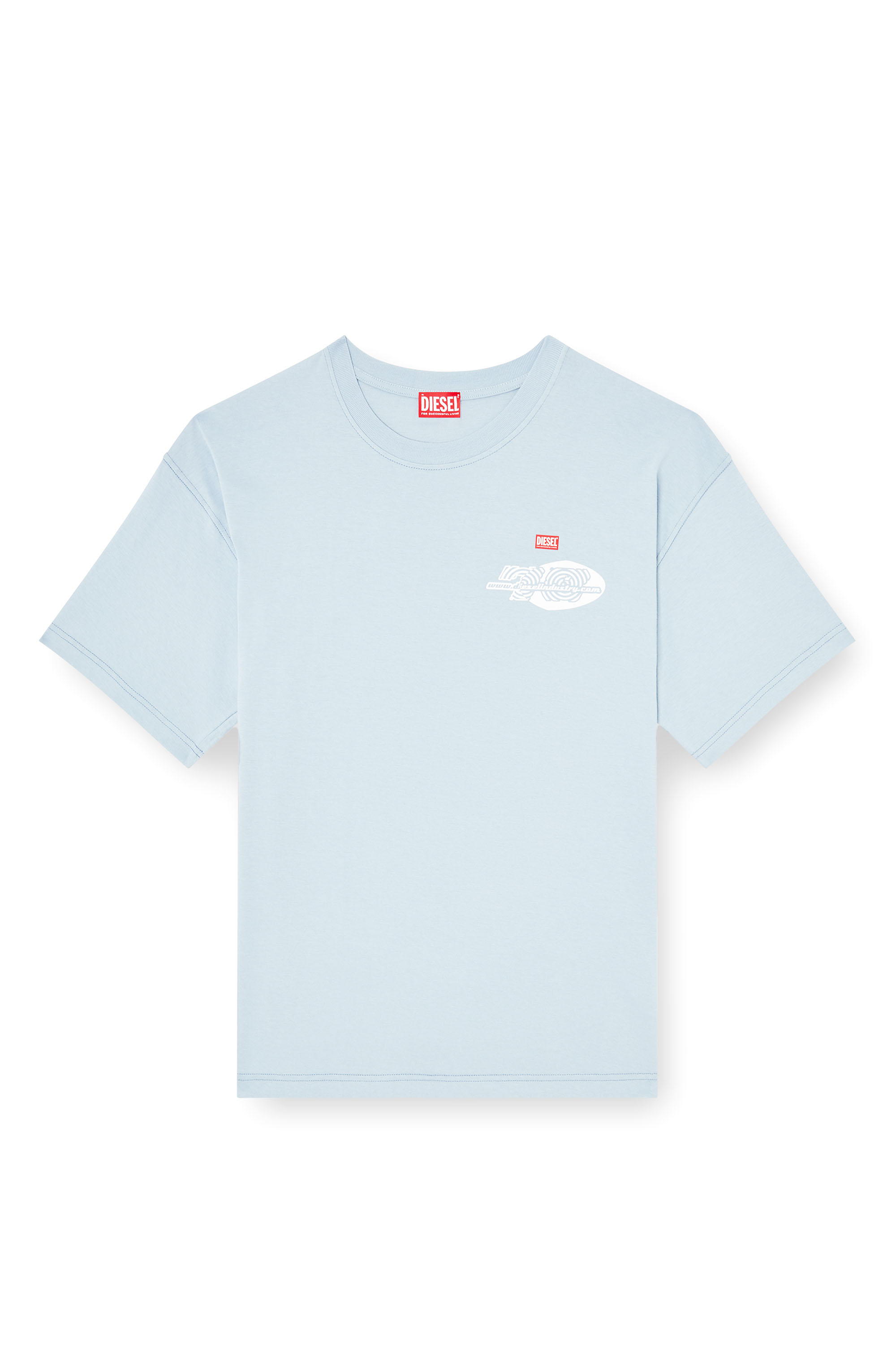 Diesel - T-BOXT-T23, T-shirt en coton avec imprimé graphique Homme in Bleu - 2