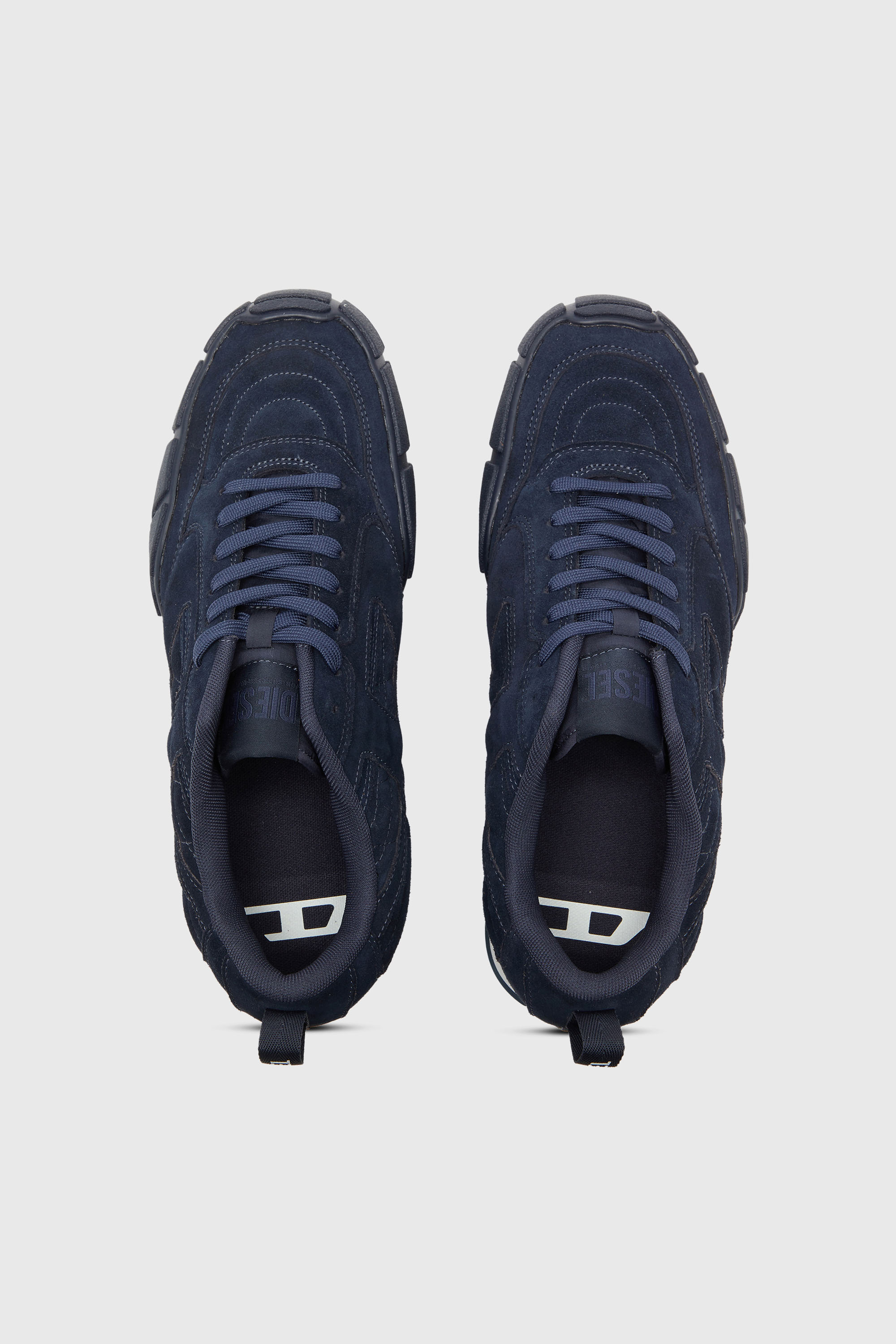 Diesel - S-PAGODHA LOW, S-Pagodha-Sneaker in suede trapuntato Uomo in Blu - 4