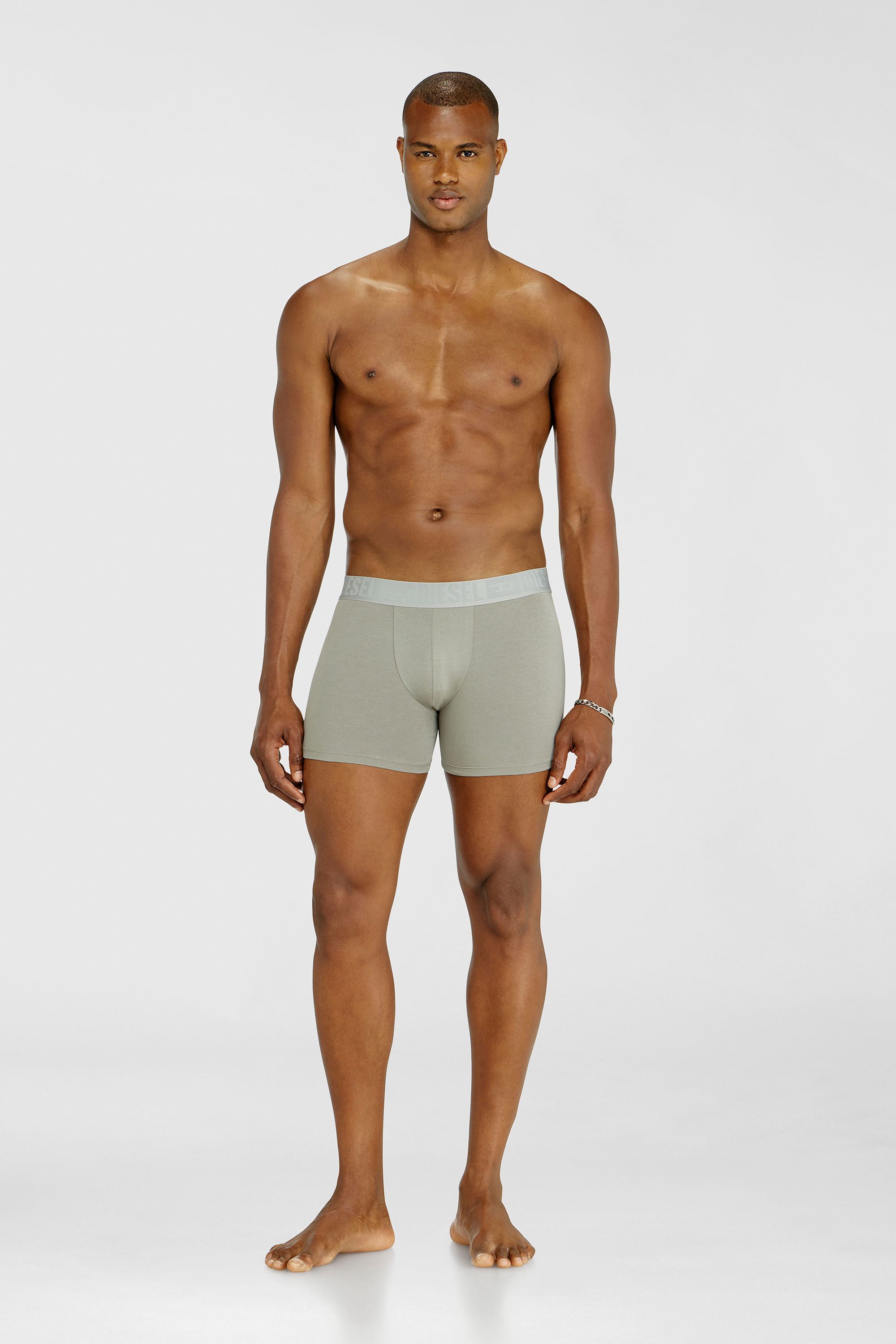 Diesel - SEBASTIAN-D-CORE-3PACK, Herren Boxer-Slips aus stretch-baumwolle im Dreierpack in Schwarz/Grau - 1