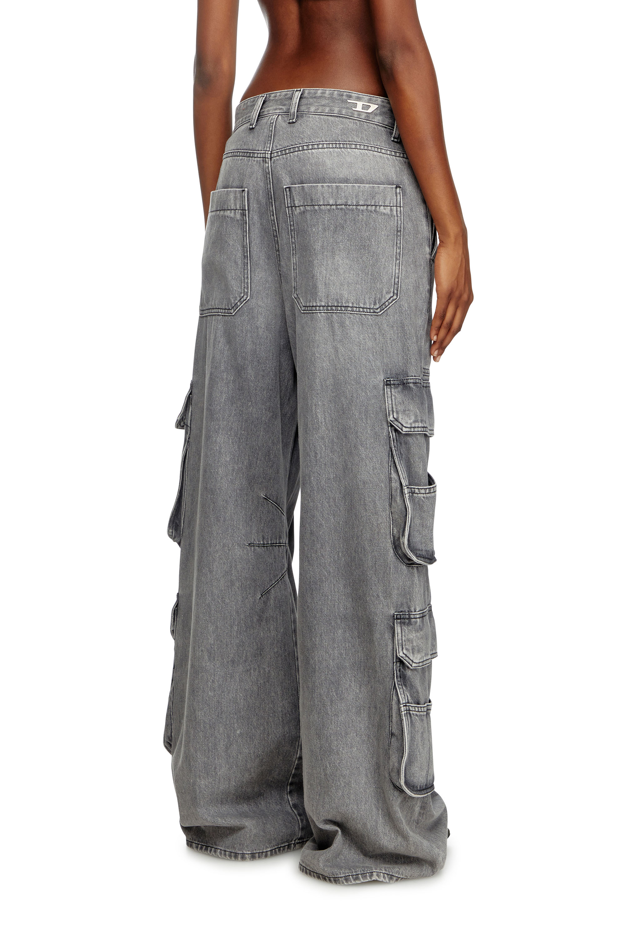 Diesel - Relaxed Jeans 1996 D-Sire 0DCBE Donna, Grigio Chiaro - Image 2