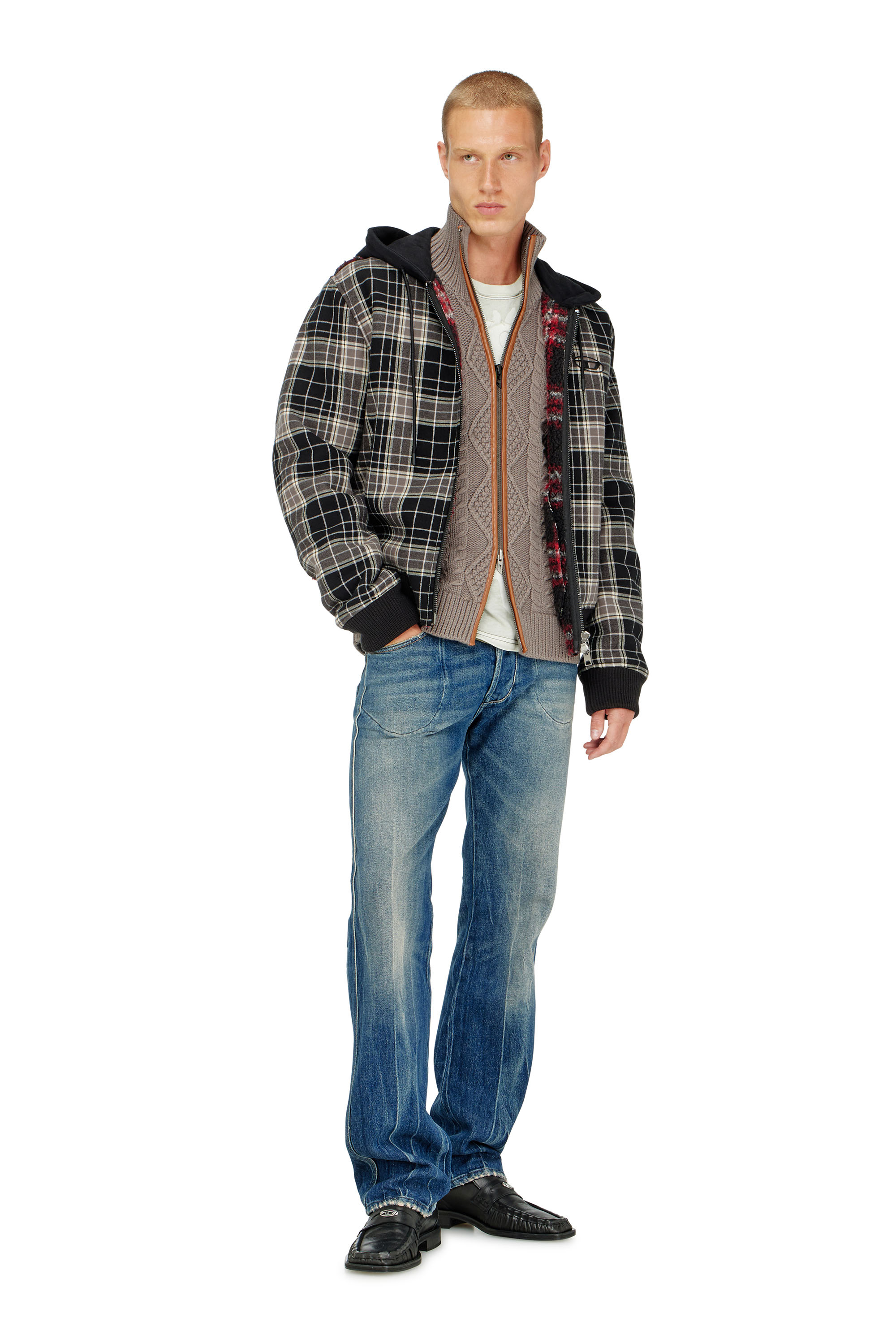 Diesel - K-INOKI, Cardigan zip en maille torsad&eacute;e Homme in ToBeDefined - 2