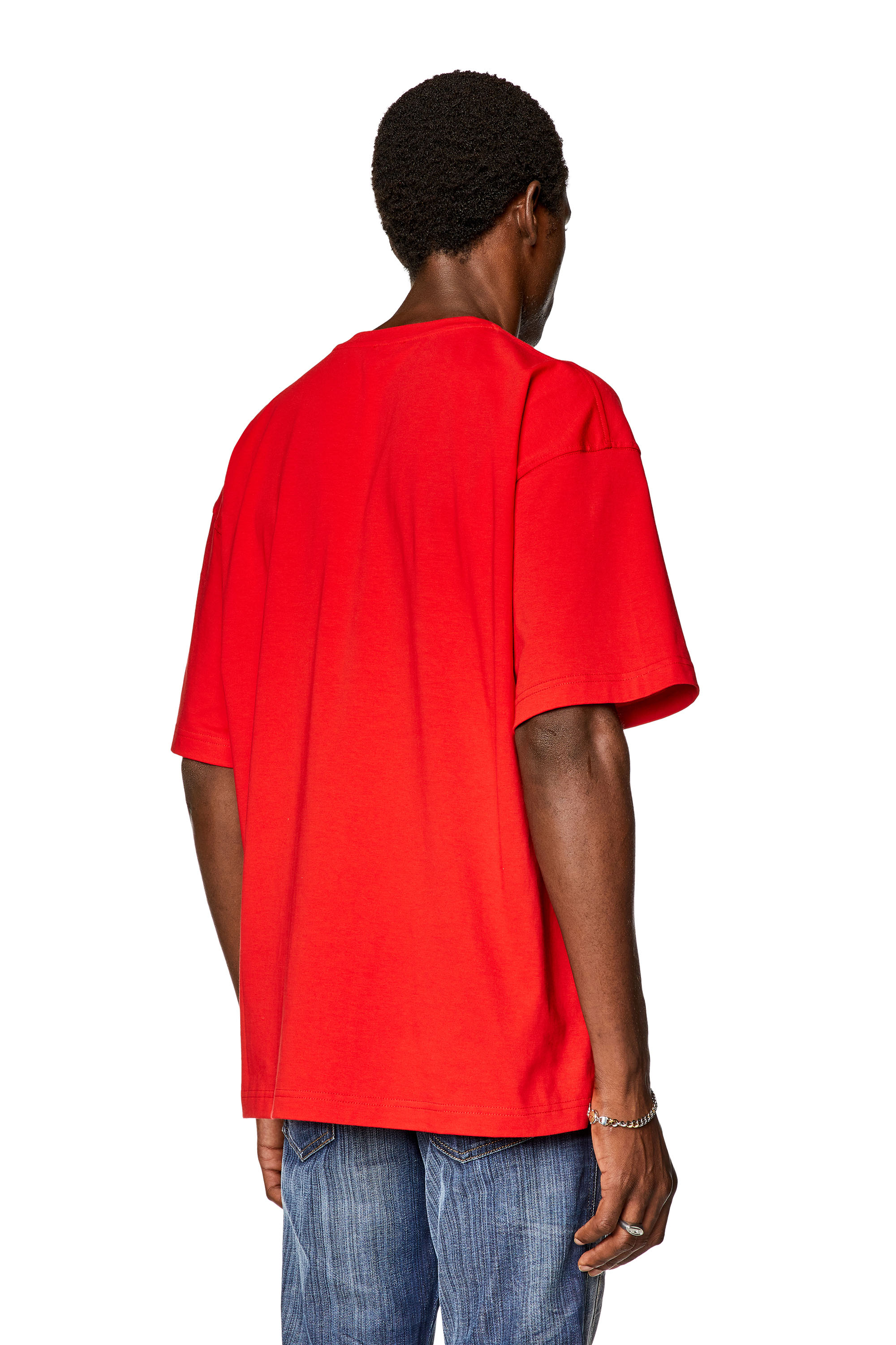 Diesel - T-NABEL-M1, Uomo T-shirt con doppio logo in Rosso - Image 4