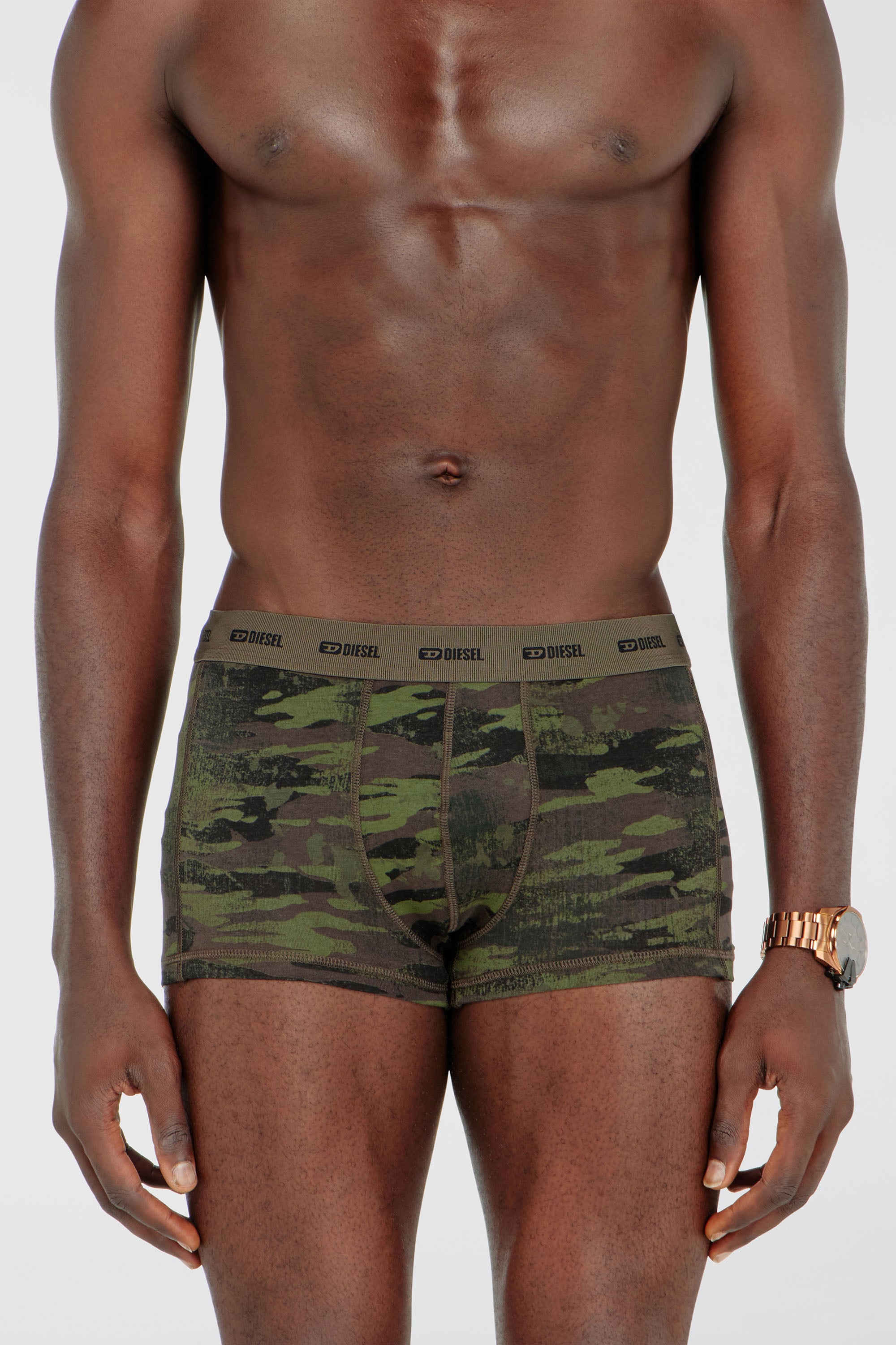 Diesel - DAMIEN-UTLT-3PACK, Set da tre boxer a tinta unita e camouflage Uomo in Nero - 2