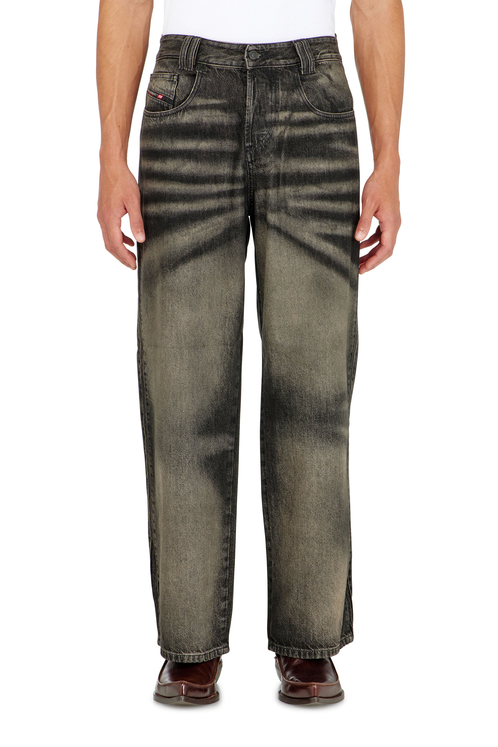 Diesel - Relaxed Jeans 1982 D-Hakou 09R33 Mixte, Noir/Gris fonc&eacute; - Image 2