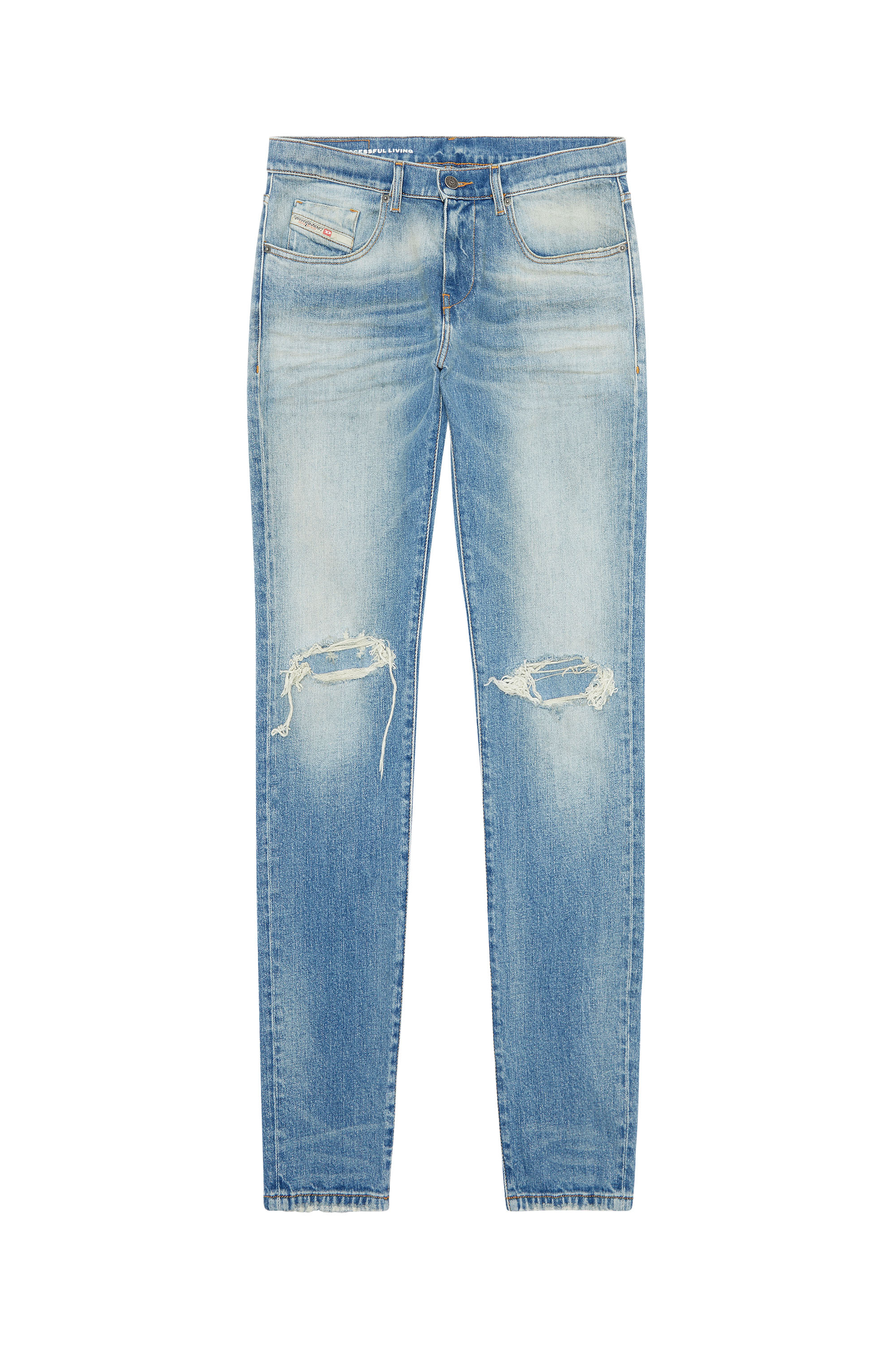 Diesel - 2019 D-Strukt 007P3 Slim Jeans, Hellblau - Image 5