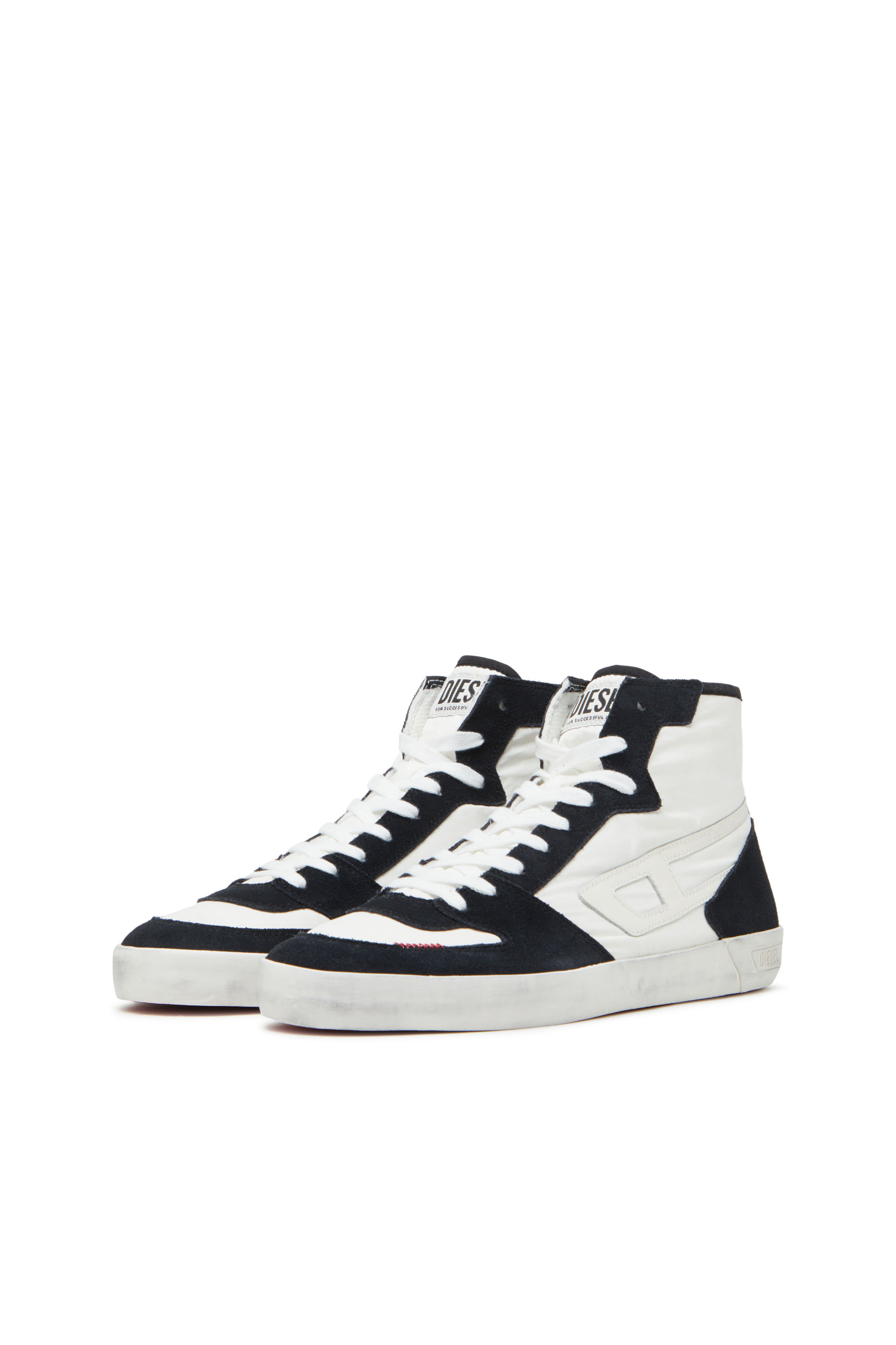 Diesel - S-LEROJI D-1 MID, S-Leroji D-Sneaker high-top in ripstop imbottito e suede Uomo in Multicolor - 8