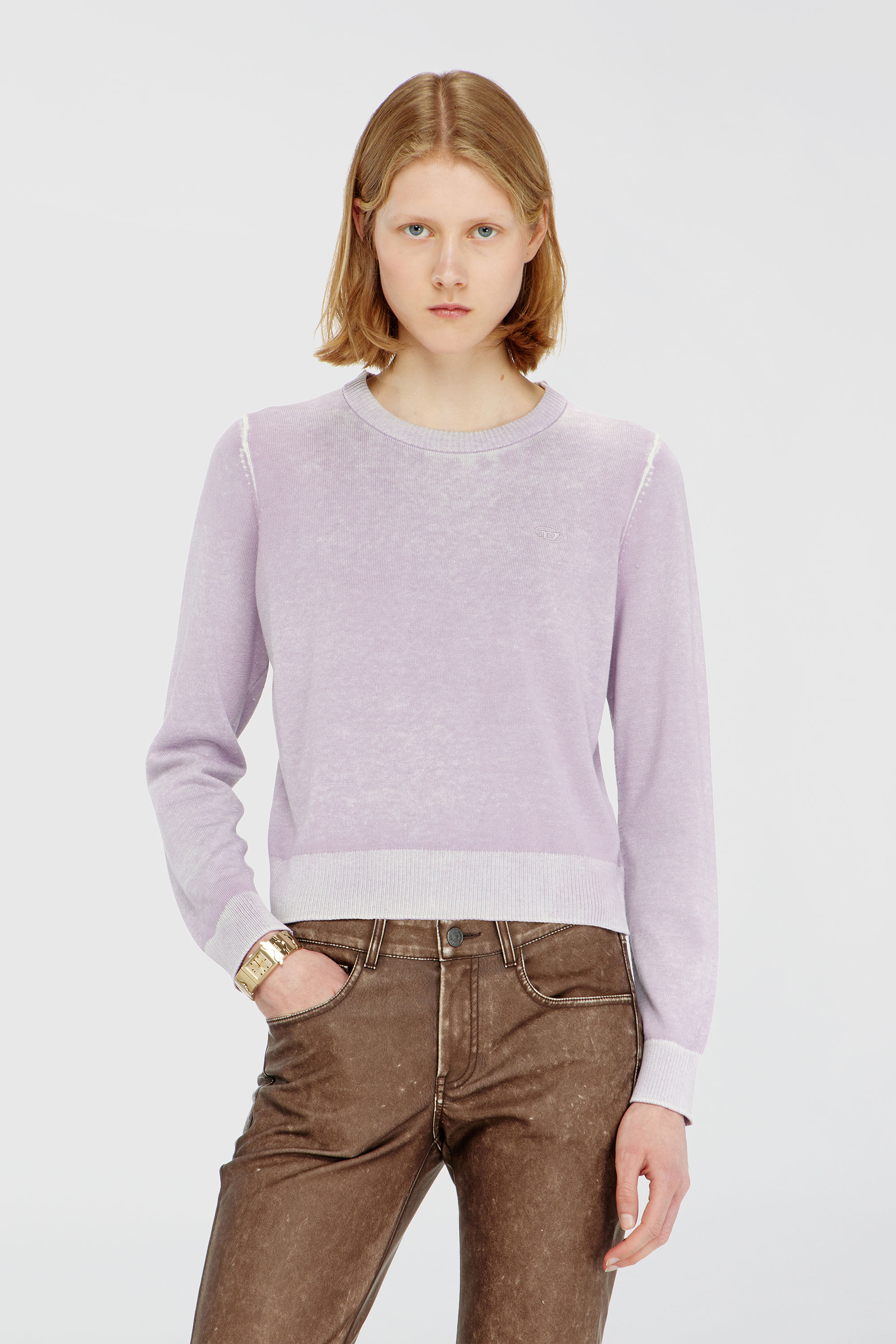 Diesel - M-LOVRE, Maglia con stampa interna sfumata Donna in Viola - 1