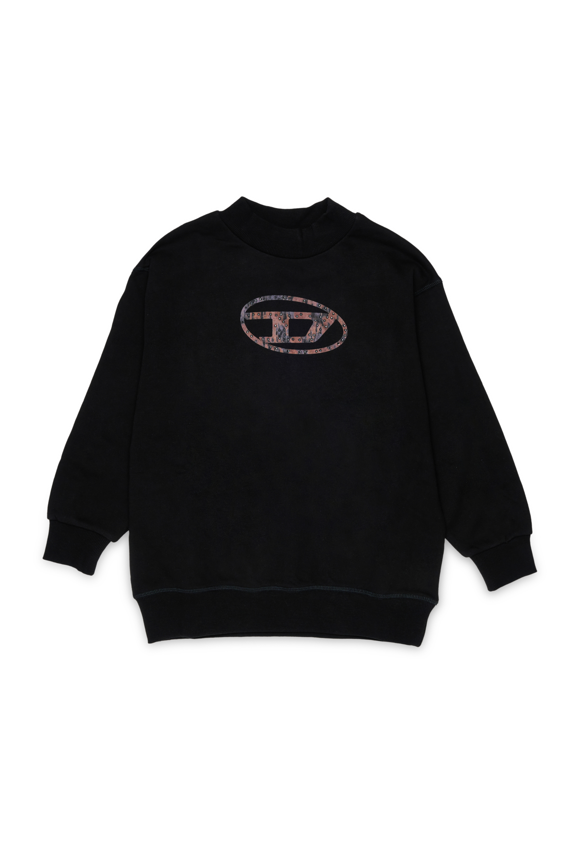 Diesel - SDOLSY, Damen Baumwoll-Sweatshirt mit Frontlogo in Schwarz - 1