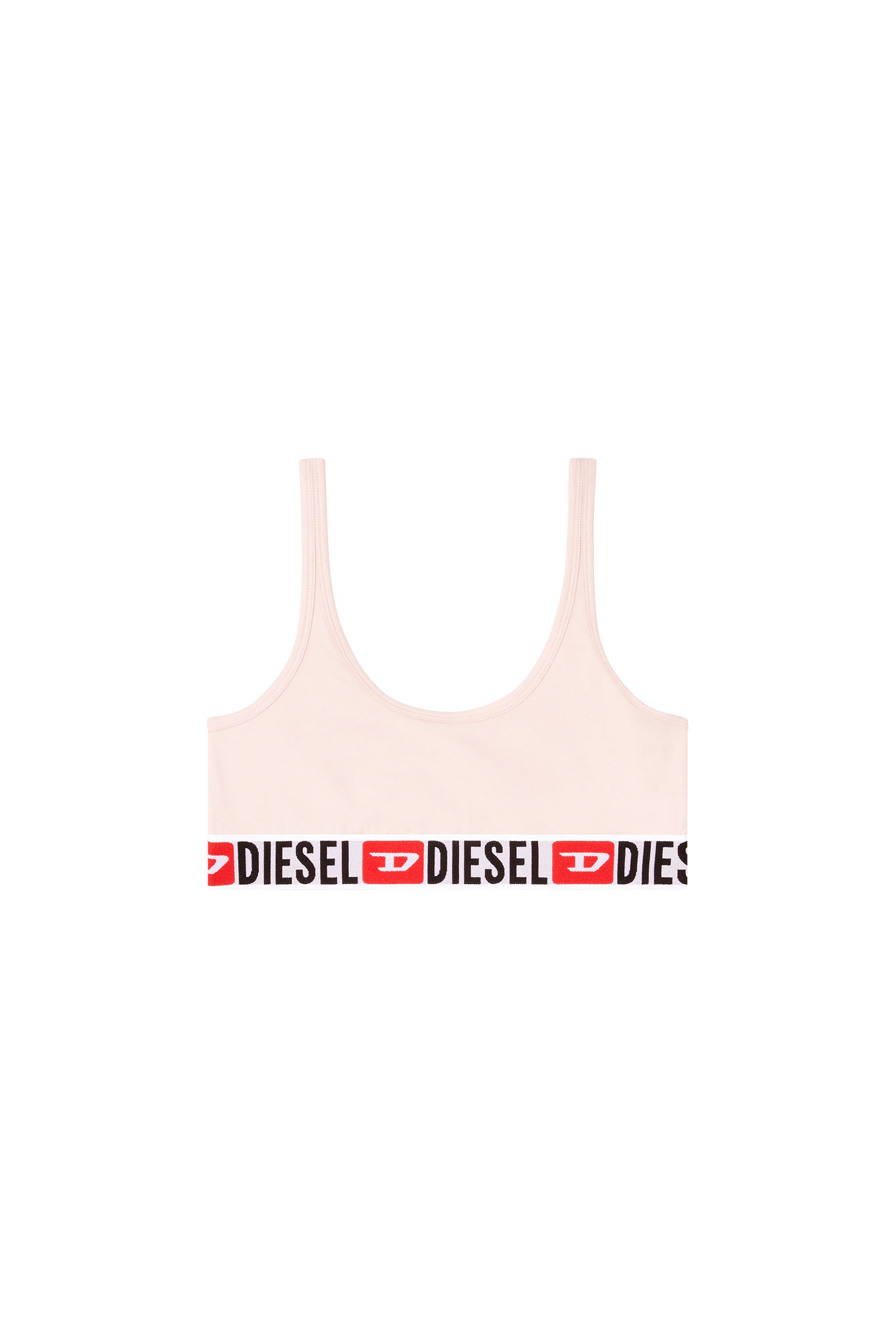 Diesel - UFSB-ORIBA, Damen Bralette mit Logoband in Rosa - 4