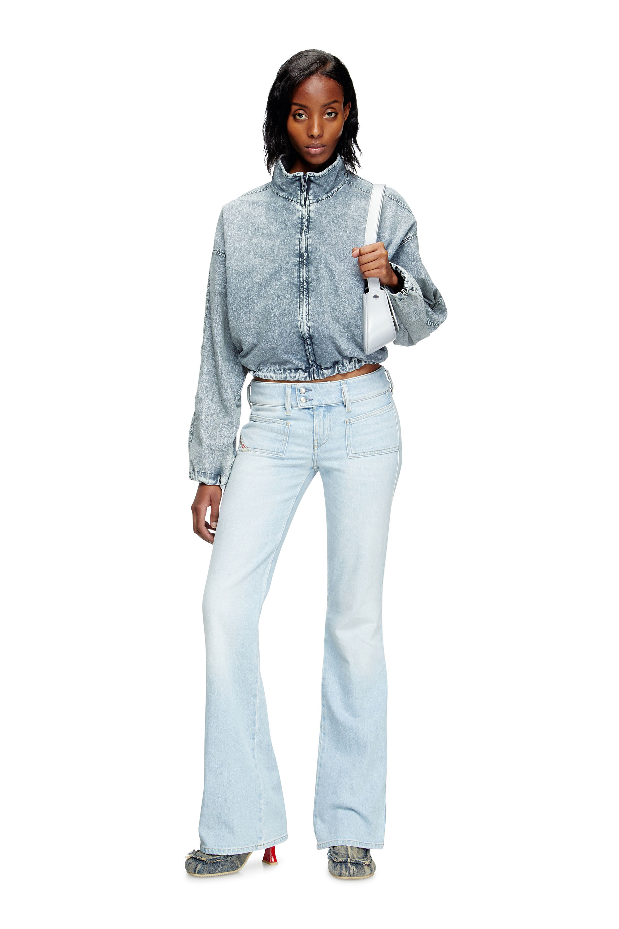Diesel - Damen Bootcut Jeans D-Hush 09M11, Hellblau - 2