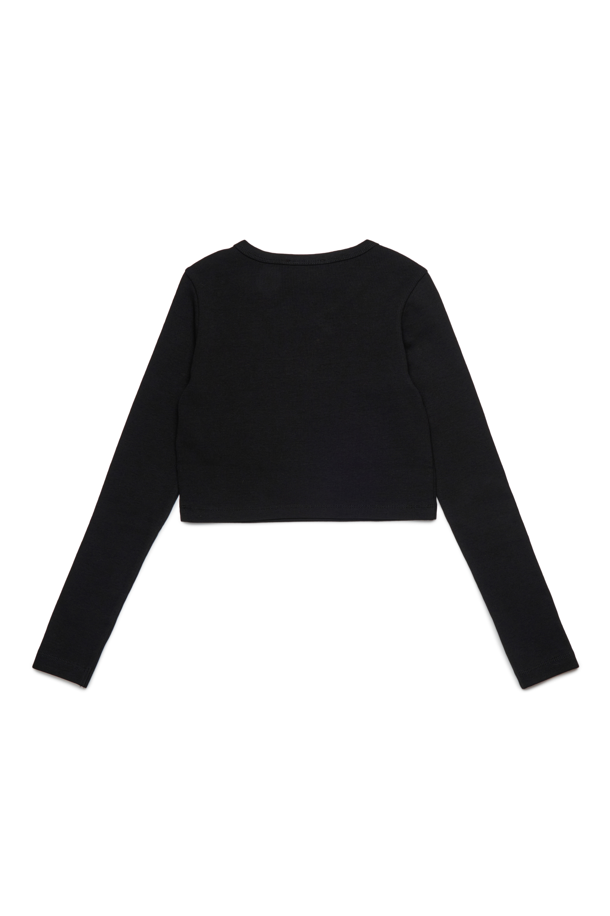 Diesel - TBALLETD, T-shirt in cotone con logo a contrasto Donna in Nero - 2