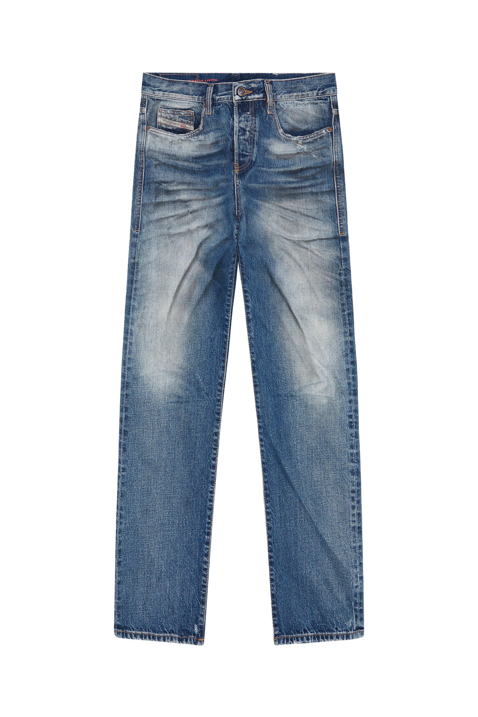Diesel - 2020 D-VIKER 007D1 Straight Jeans, Blu medio - Image 6