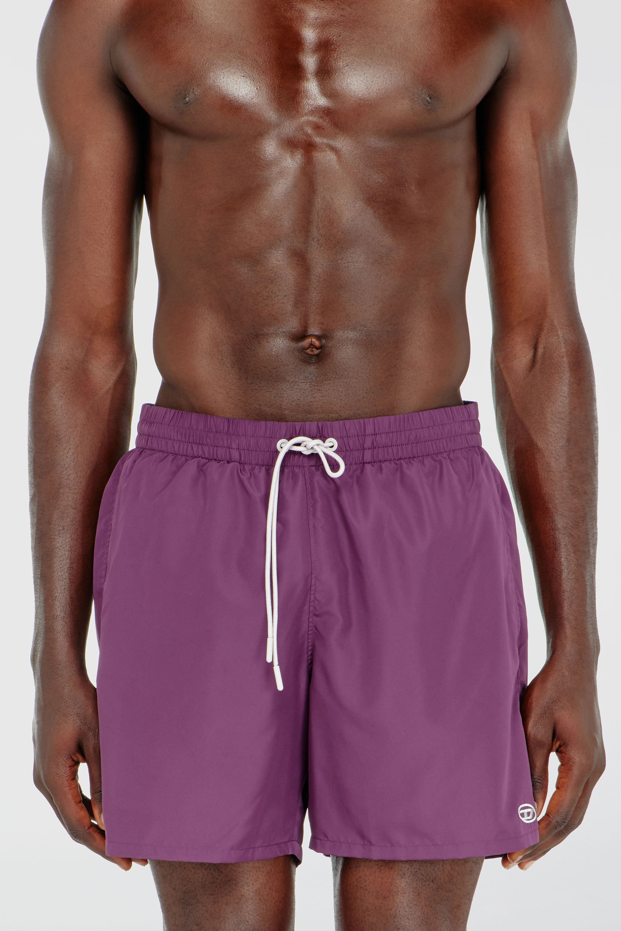 Diesel - GEORGE-41-UTLT, Costume da bagno con logo Oval D metallizzato Uomo in Viola - 1