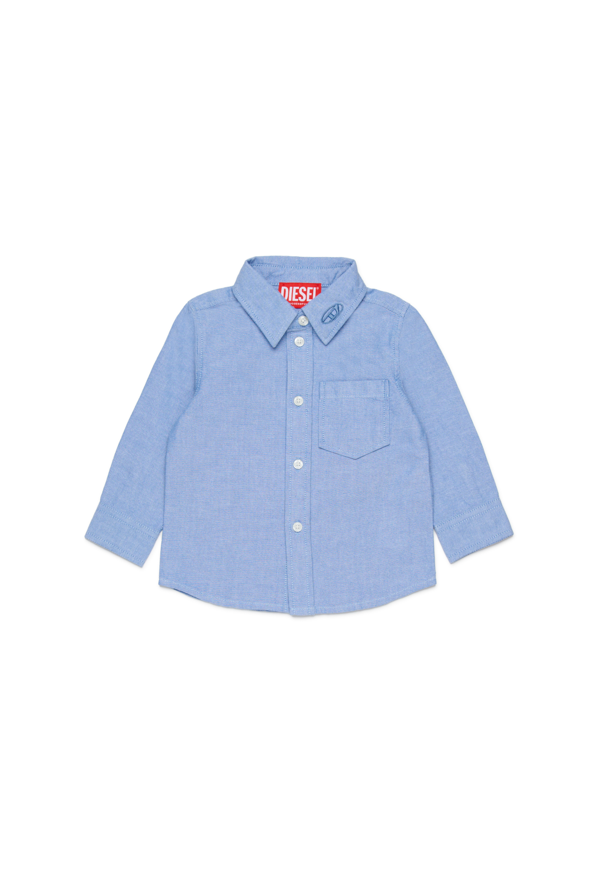 Diesel - CELB, Camicia con schiena ricamata Uomo in Blu - 1