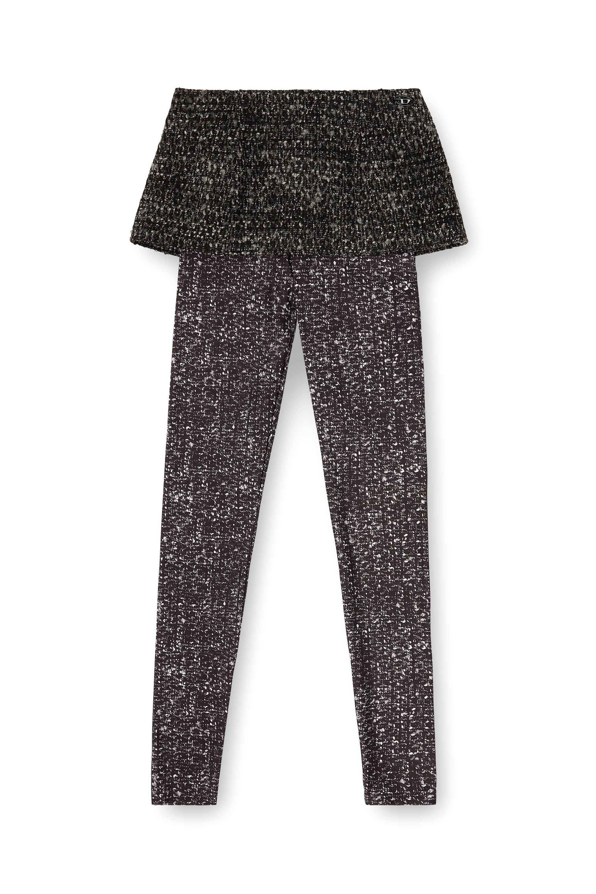 Diesel - P-HOUR, Damen Bouclé-Rock mit Leggings in Schwarz - 3