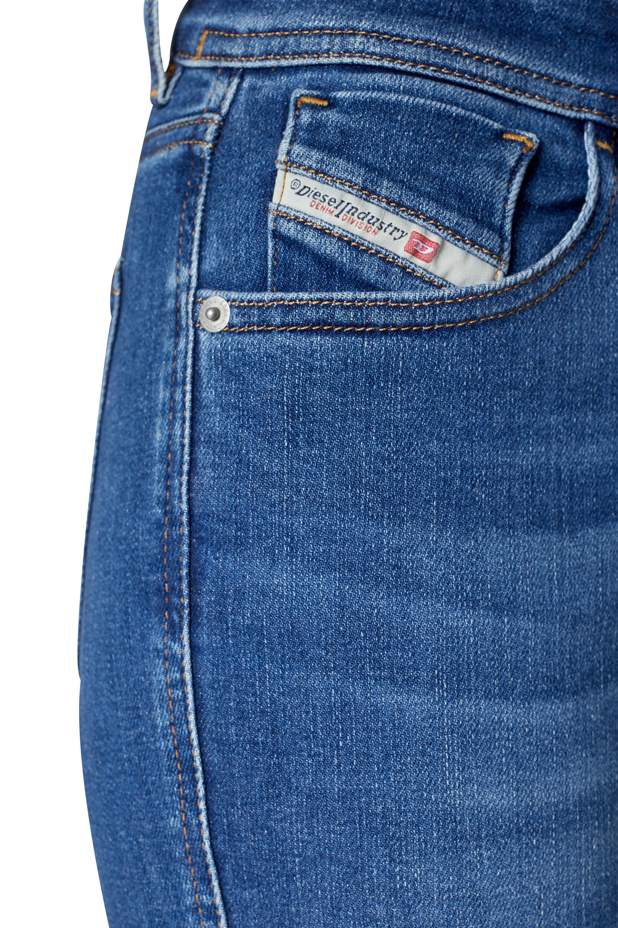 Diesel - Super skinny Jeans 2017 Slandy 09C21, Bleu moyen - Image 4
