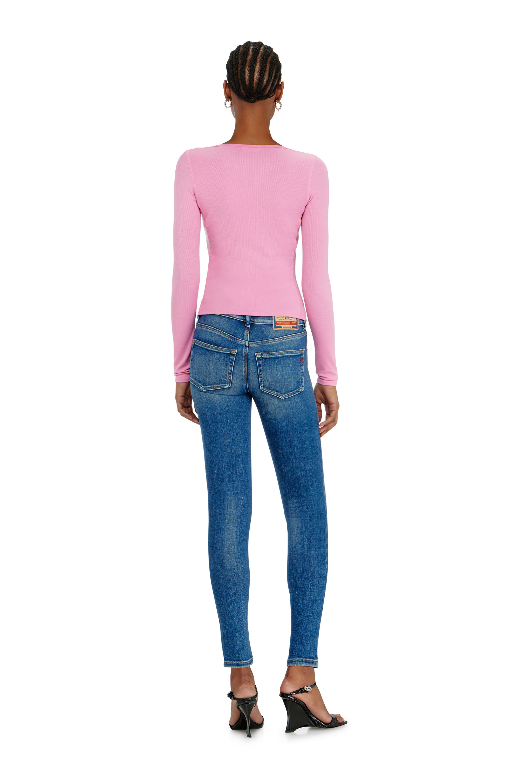 Diesel - Woman's Skinny Jeans 2017 Slandy 09P71, Medium blue - 3